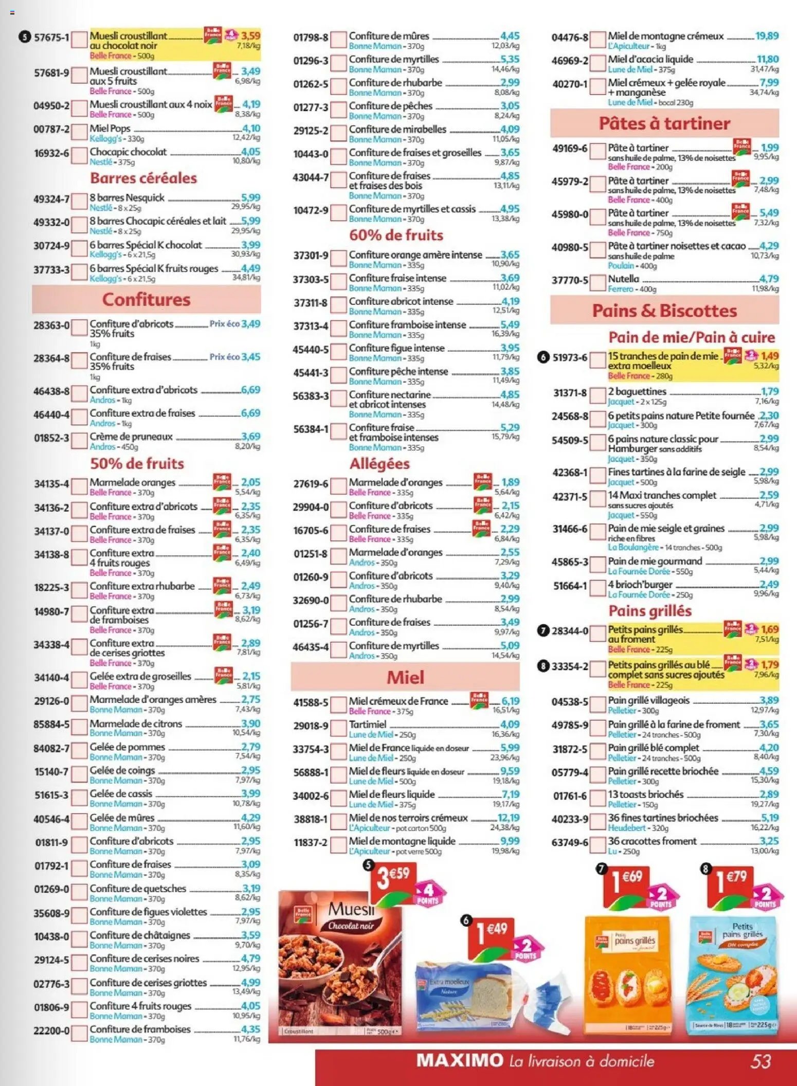 Maximo catalogue à partir du 17/07/2026 Maximo catalogue epicerie