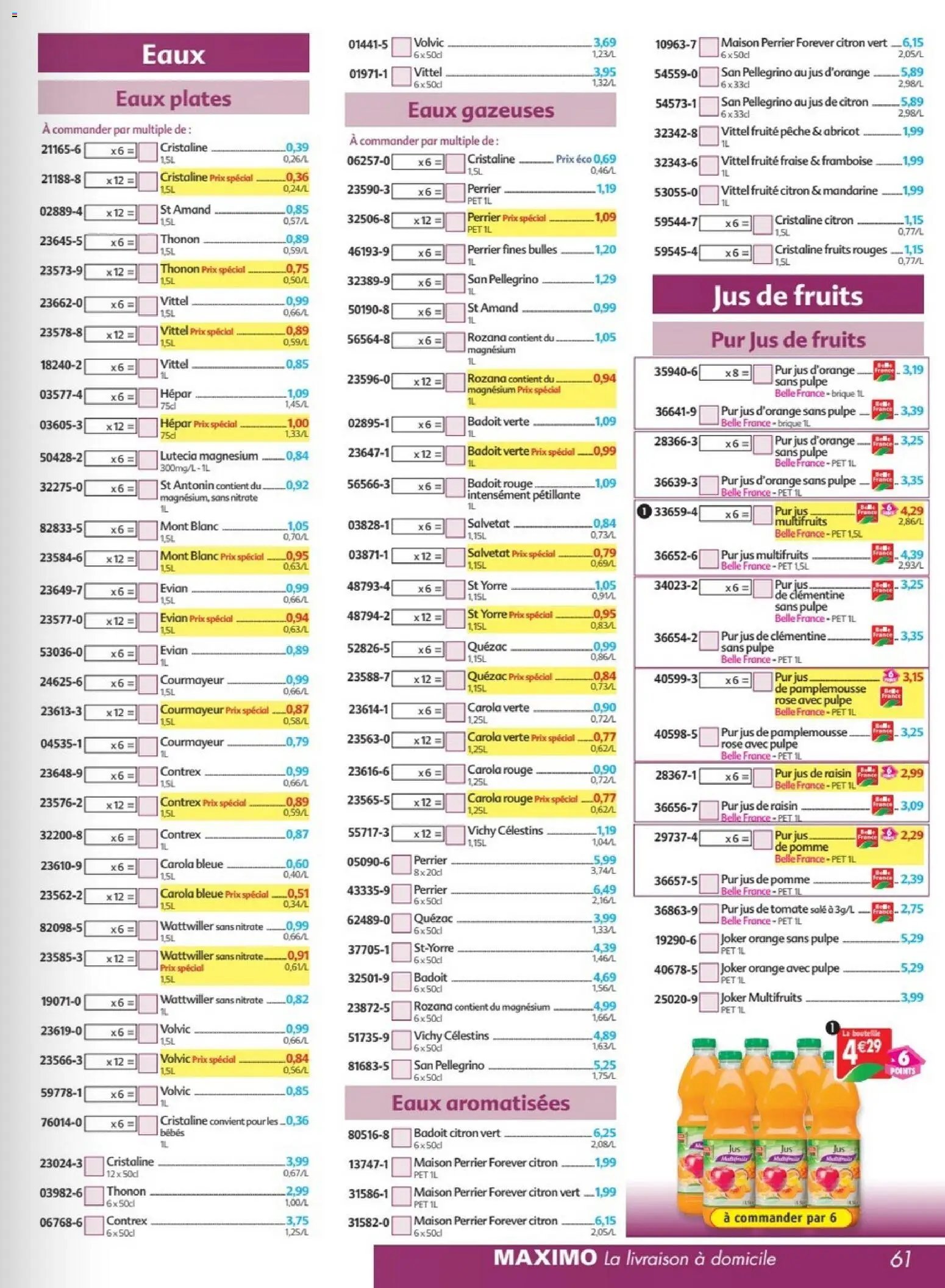 Maximo catalogue à partir du 17/07/2026 Maximo catalogue epicerie
