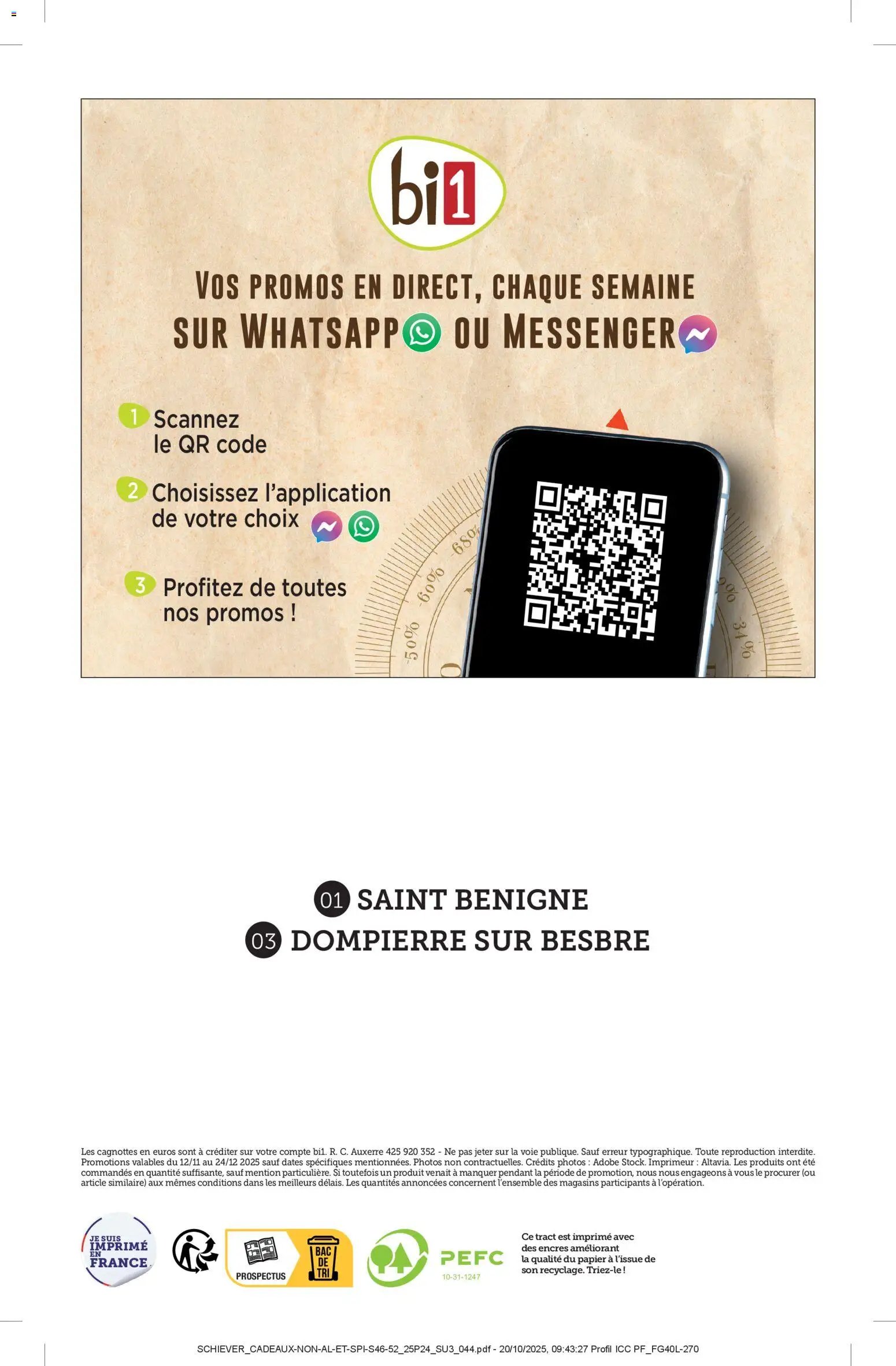 bi1 catalogue à partir du 12/11/2025 Catalogue