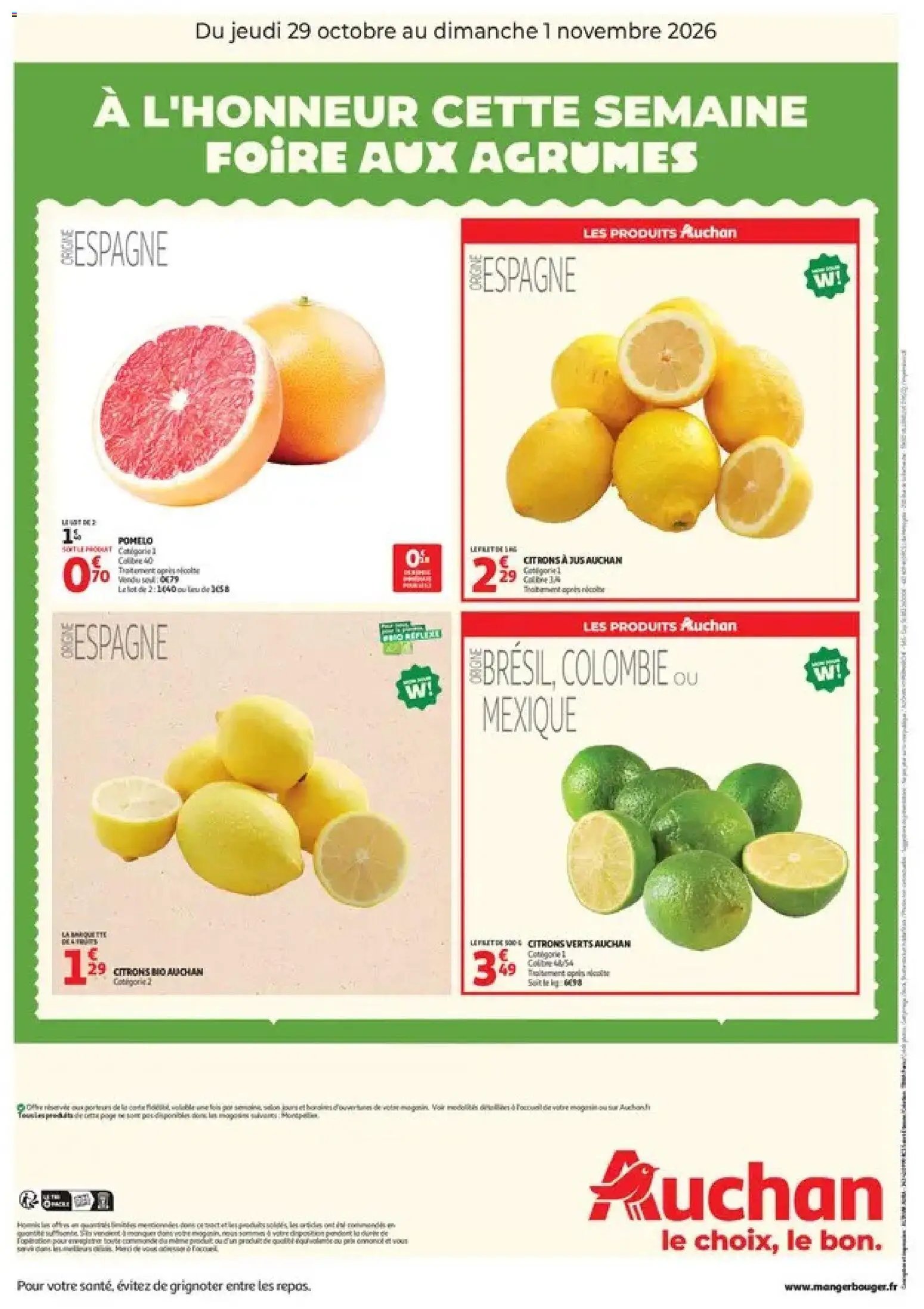 Catalogue Auchan à venir 29/10/2026 » Prospectus Octobre