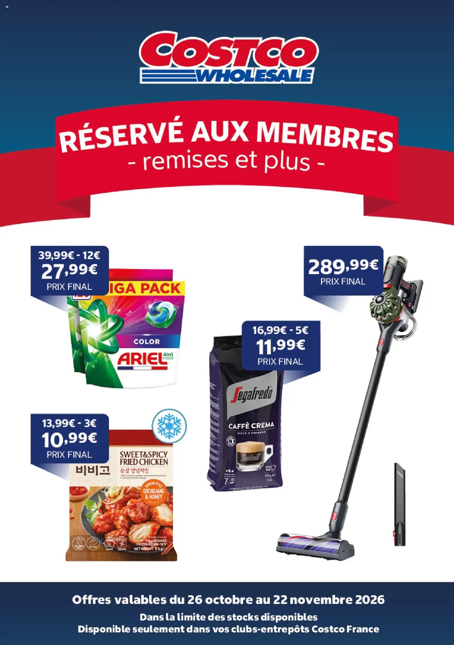 Costco catalogue 26/10/2026 - nouveau prospectus