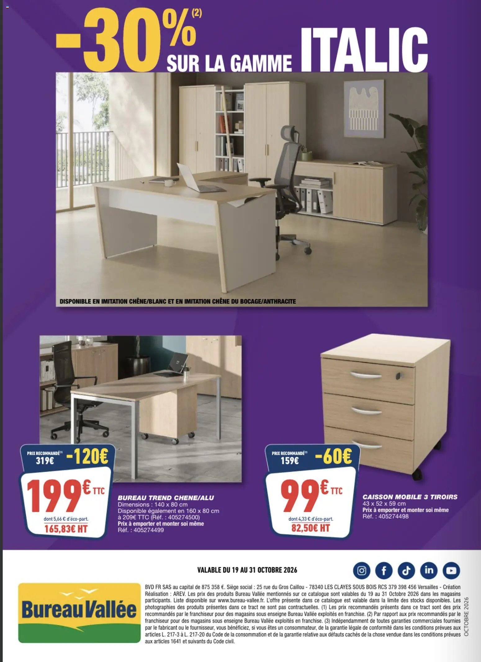 Bureau Vallée catalogue 19/10/2026 - nouveau prospectus