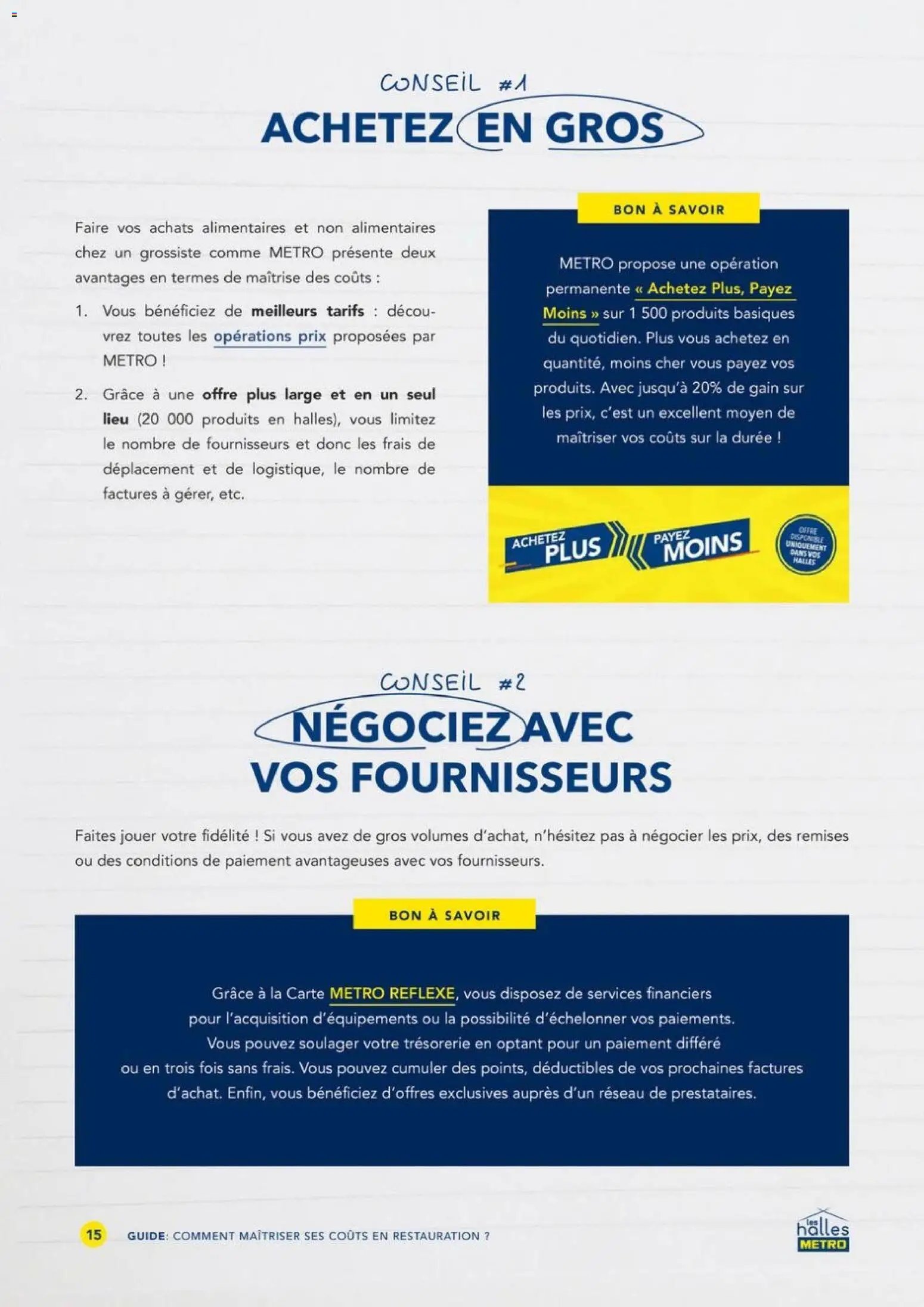 METRO catalogue à partir du 01/01/2026 METRO - Comment maîtriser ses coûts en restauration