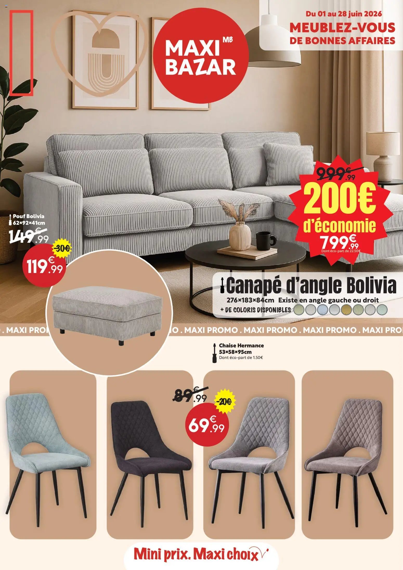 Maxi Bazar catalogue à partir du 01/06/2026 Maxi Bazar catalogue