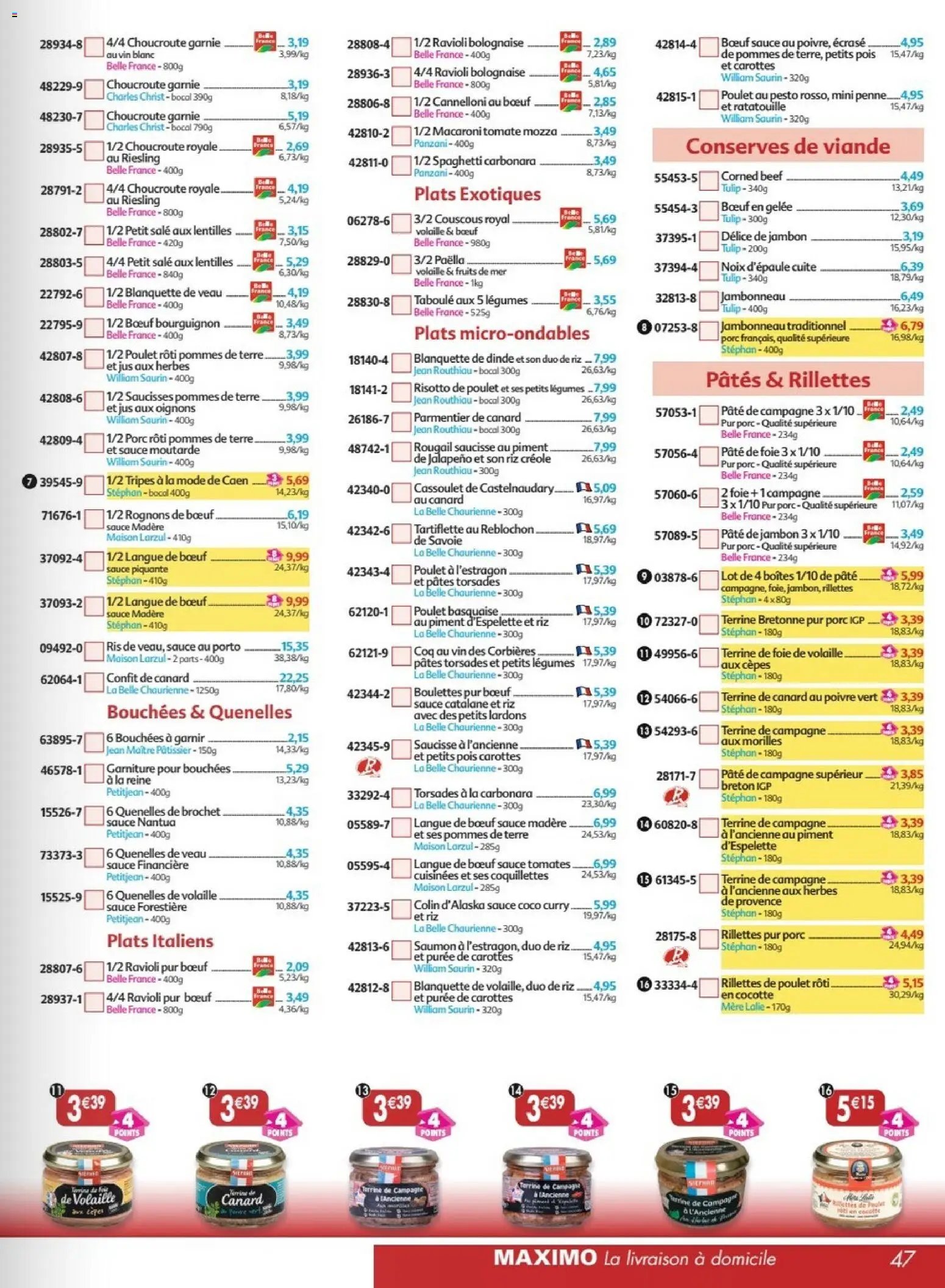 Maximo catalogue à partir du 23/01/2026 Catalogue epicerie