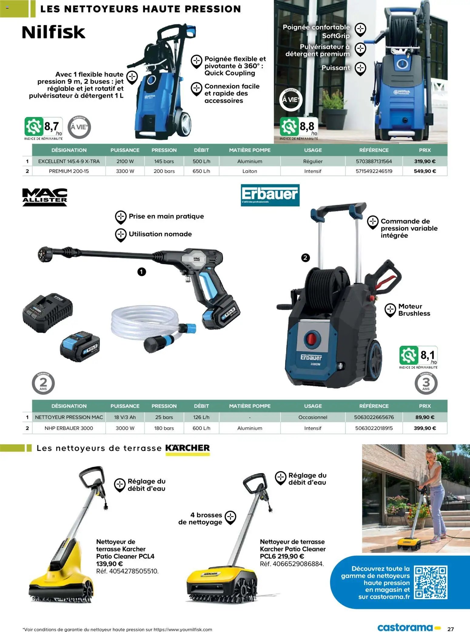 Castorama catalogue à partir du 26/02/2026 Outils motorisés de jardin et nettoyeurs haute pression