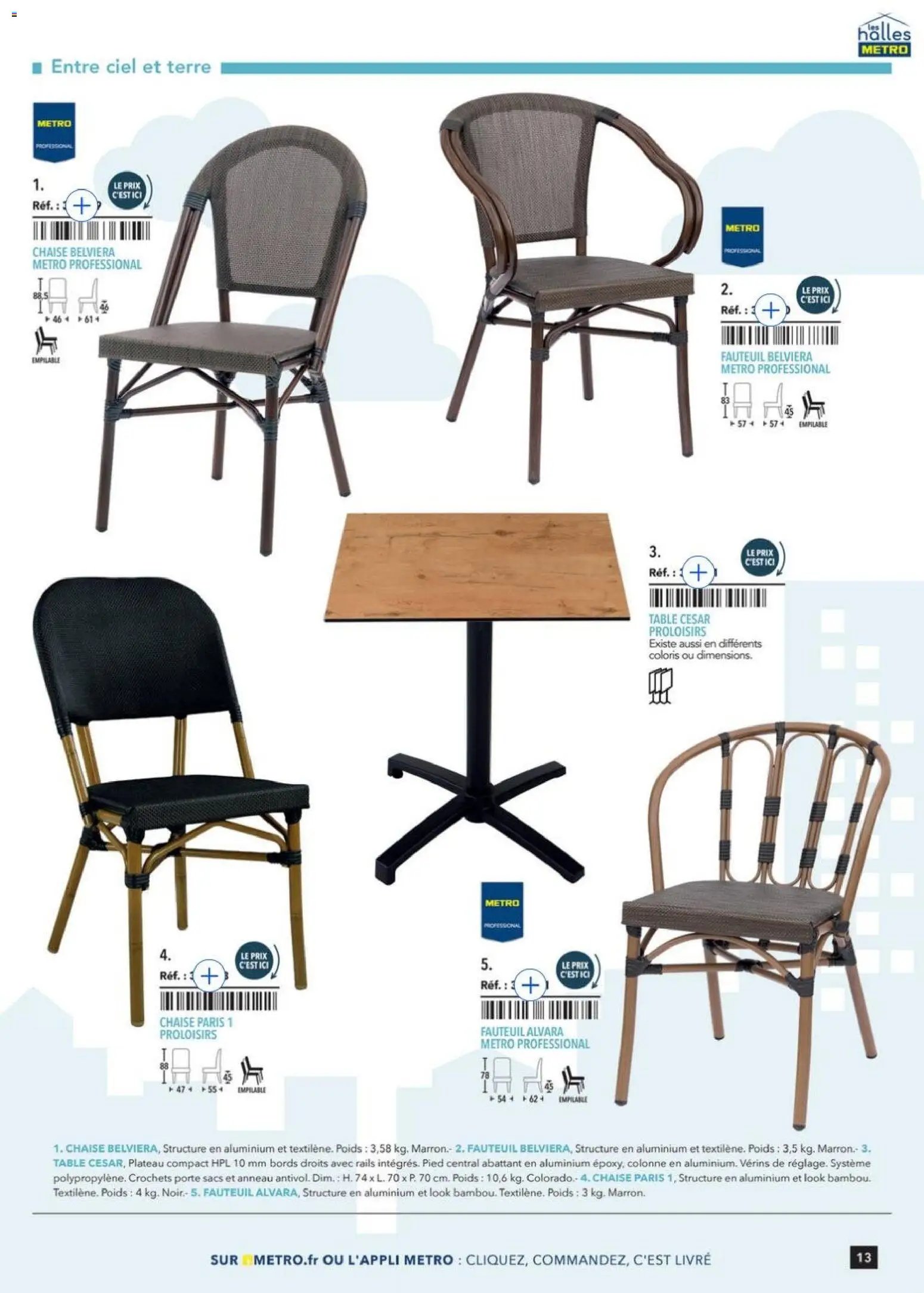 METRO catalogue à partir du 09/01/2026 Terrasse&salle Collection 2026