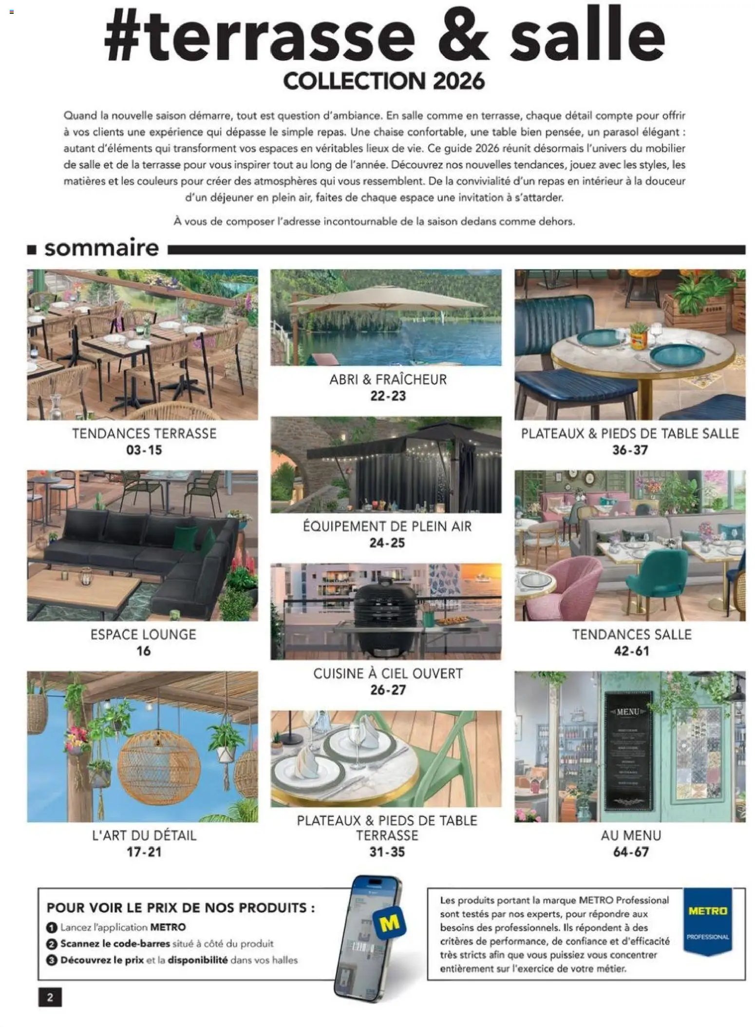 METRO catalogue à partir du 09/01/2026 Terrasse&salle Collection 2026