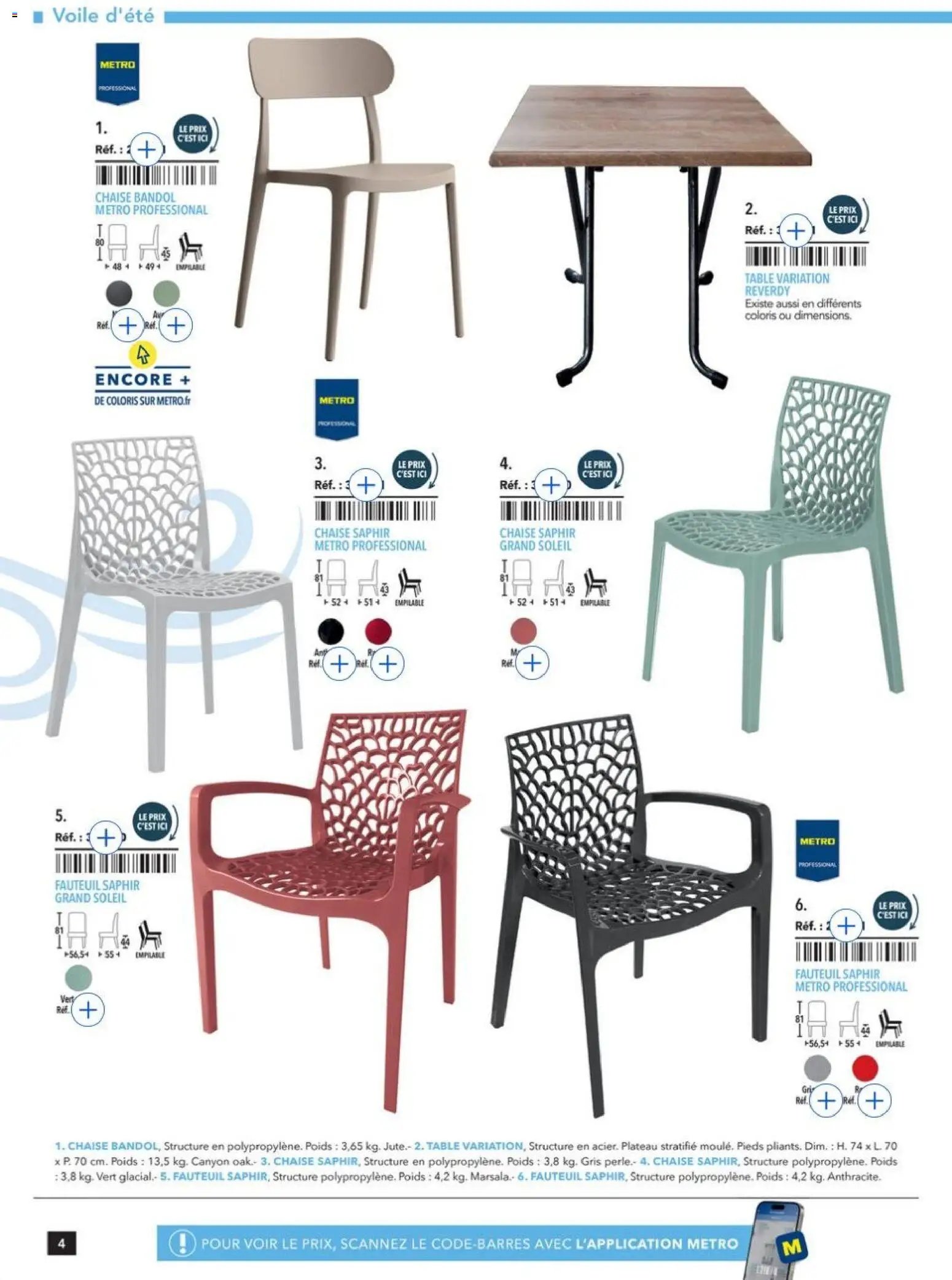 METRO catalogue à partir du 09/01/2026 Terrasse&salle Collection 2026