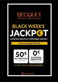 Becquet catalogue à partir du 04/11/2025 Black Friday