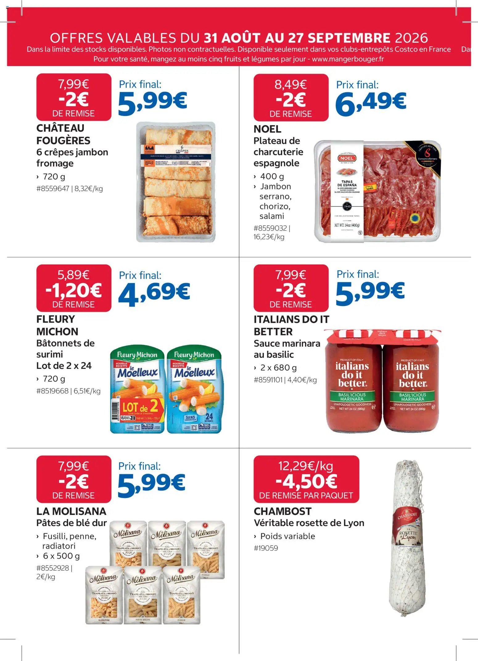 Costco catalogue à partir du 31/08/2026 Costco catalogue