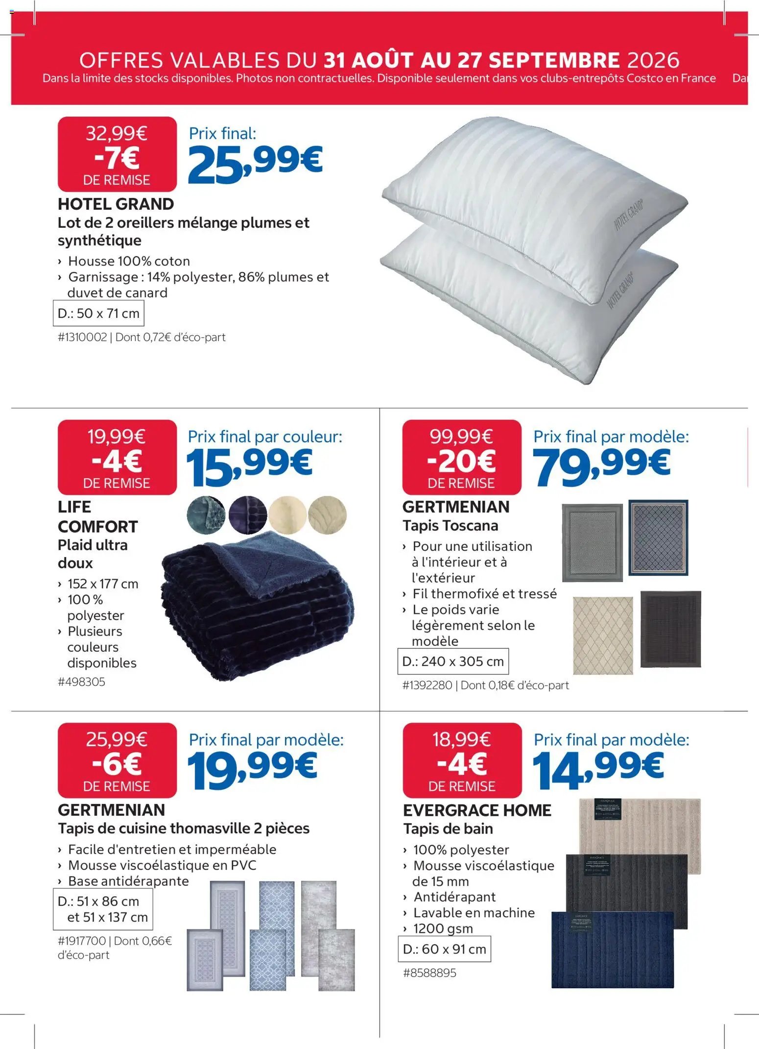 Costco catalogue à partir du 31/08/2026 Costco catalogue