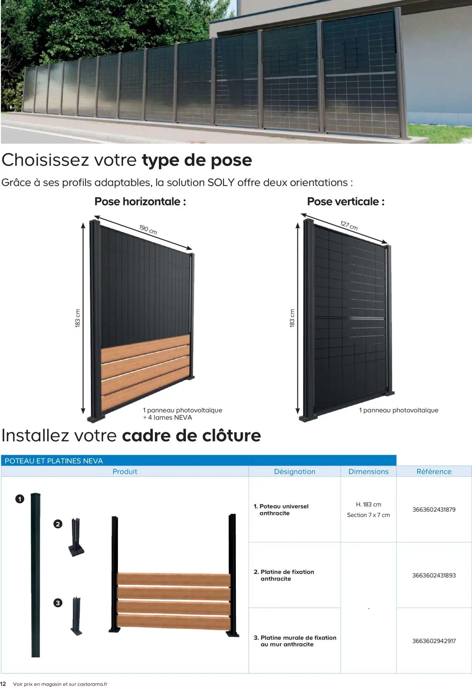 Castorama catalogue à partir du 26/02/2026 Clôture et terrasse Neva