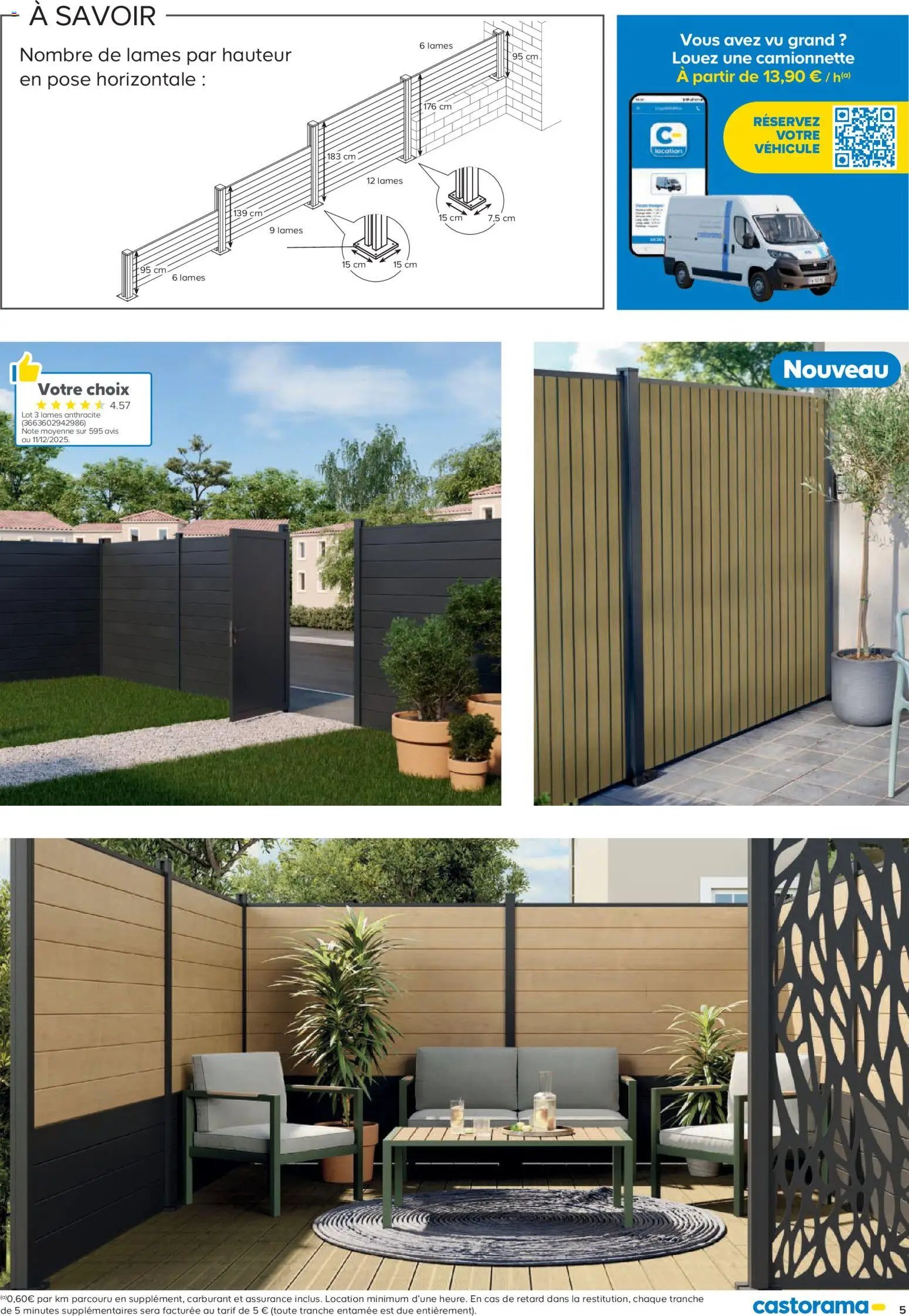 Castorama catalogue à partir du 26/02/2026 Clôture et terrasse Neva