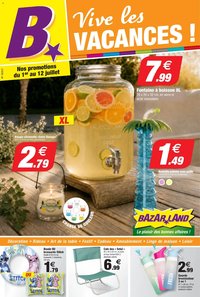 Bazarland catalogue à partir du 01/07/2026 BazarLand - Vive les vacances