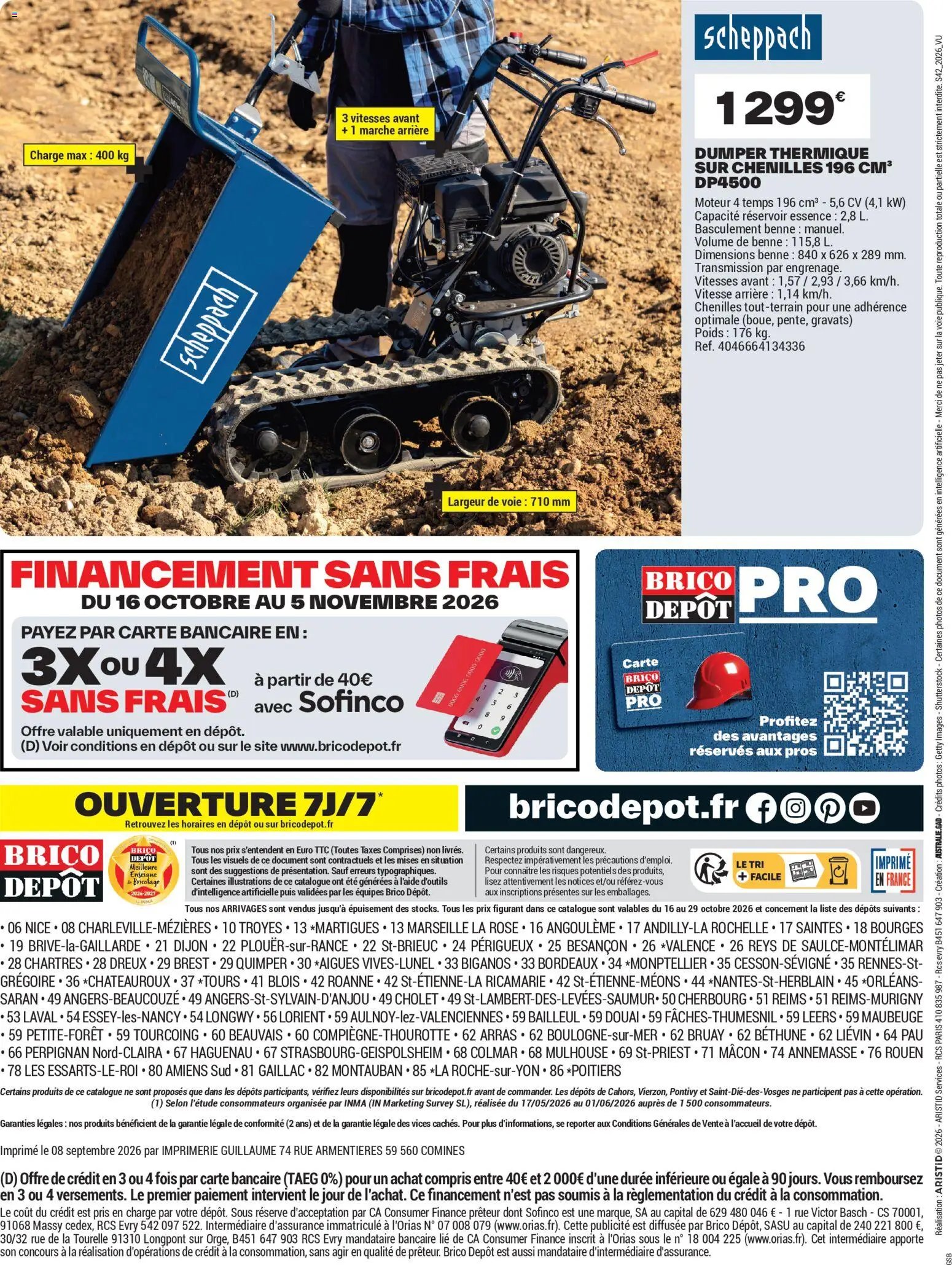 Catalogue Brico Dépôt arrivage du 16/10/2026 (France, PDF)