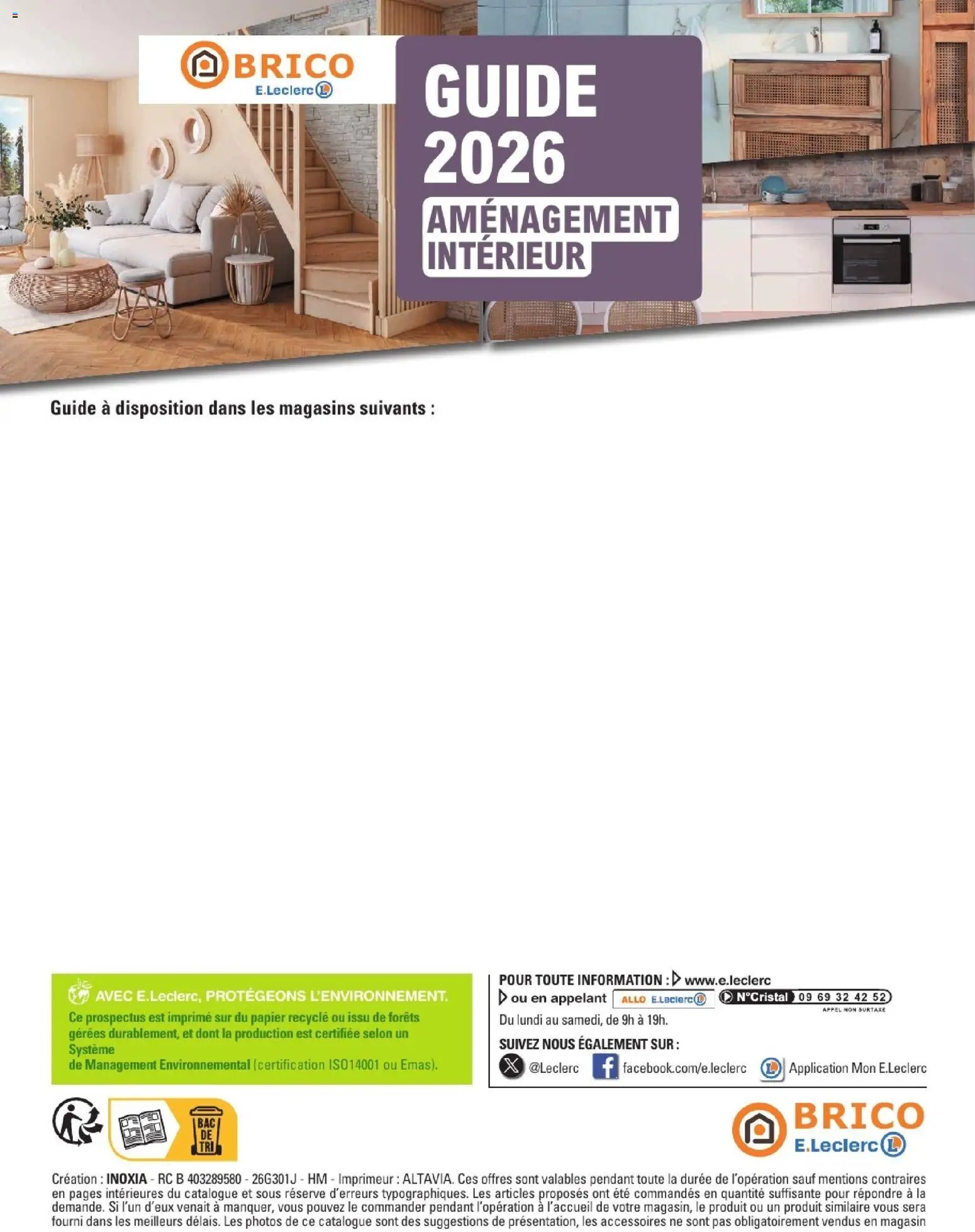 Brico E.Leclerc catalogue à partir du 06/01/2026 Guide aménagement intérieur