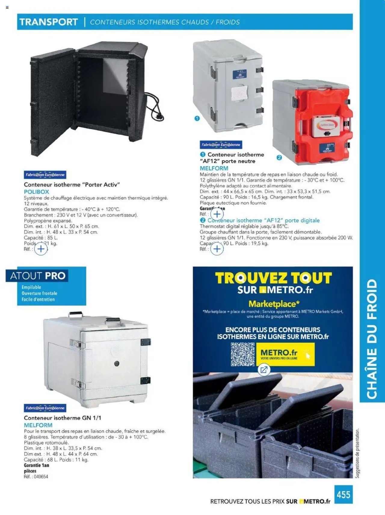 METRO catalogue à partir du 01/01/2025 #CHR Équipement
