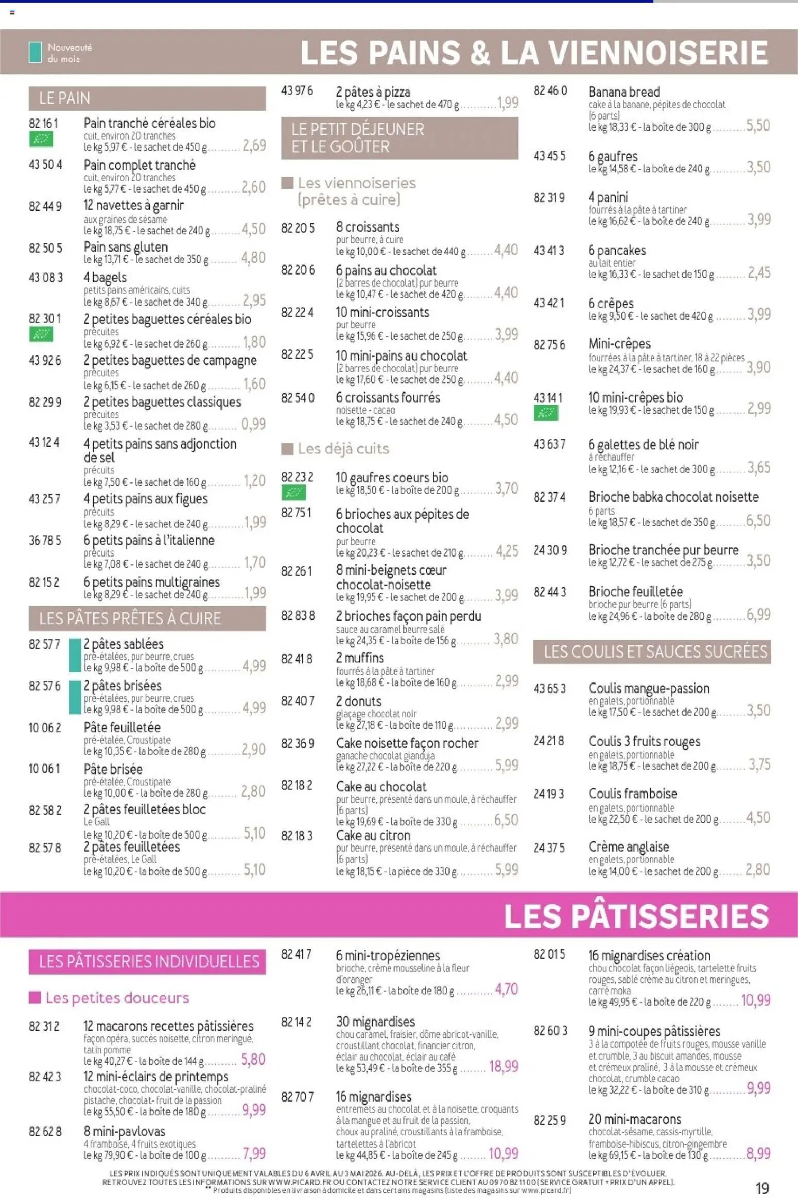 Picard catalogue à partir du 06/04/2026 Picard - Catalogue Trimestriel