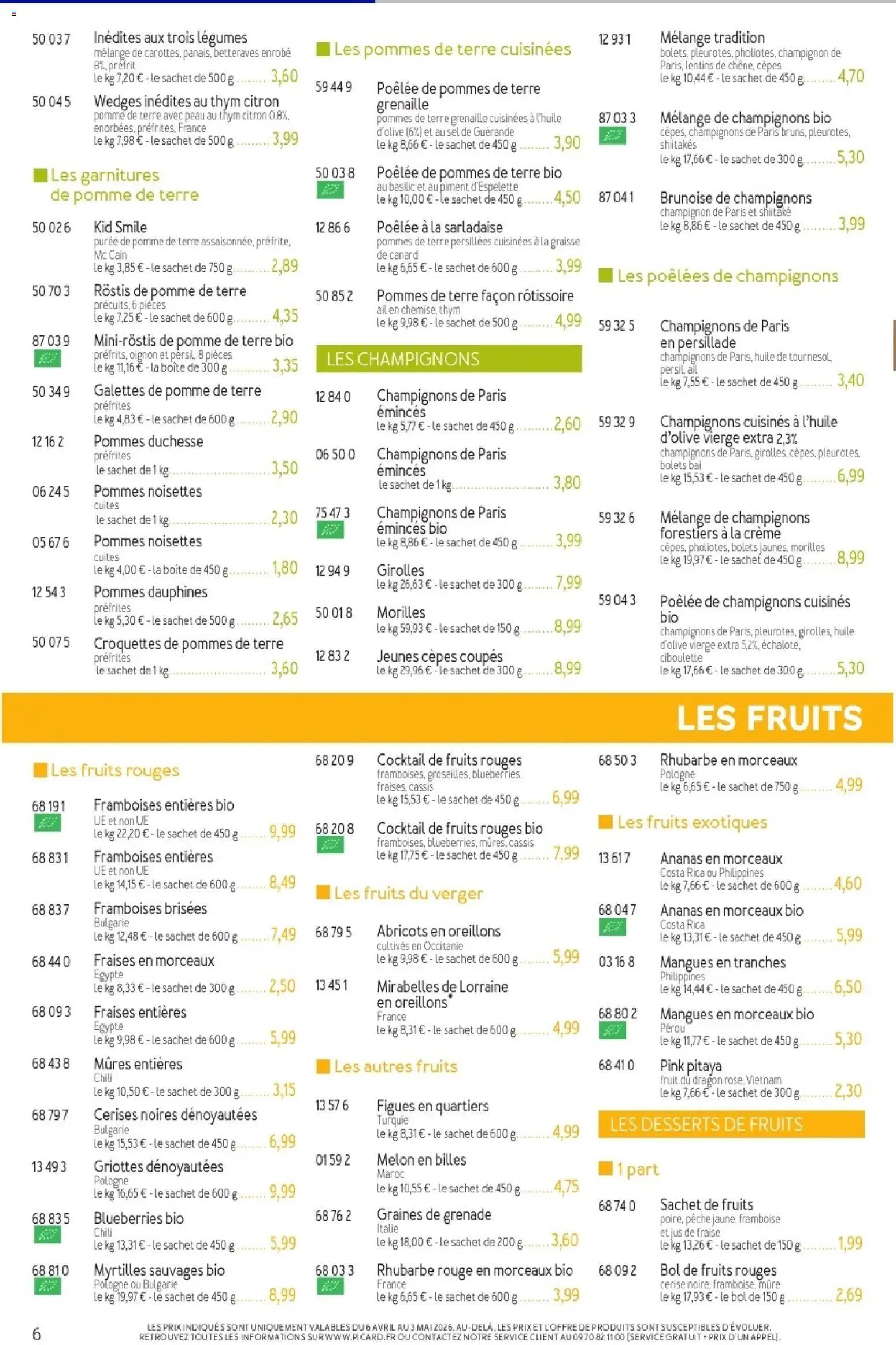 Picard catalogue à partir du 06/04/2026 Picard - Catalogue Trimestriel