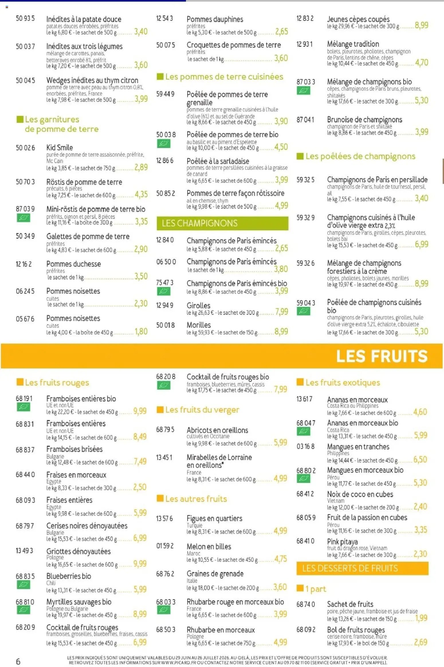 Picard catalogue à partir du 29/06/2026 Picard - Catalogue Trimestriel