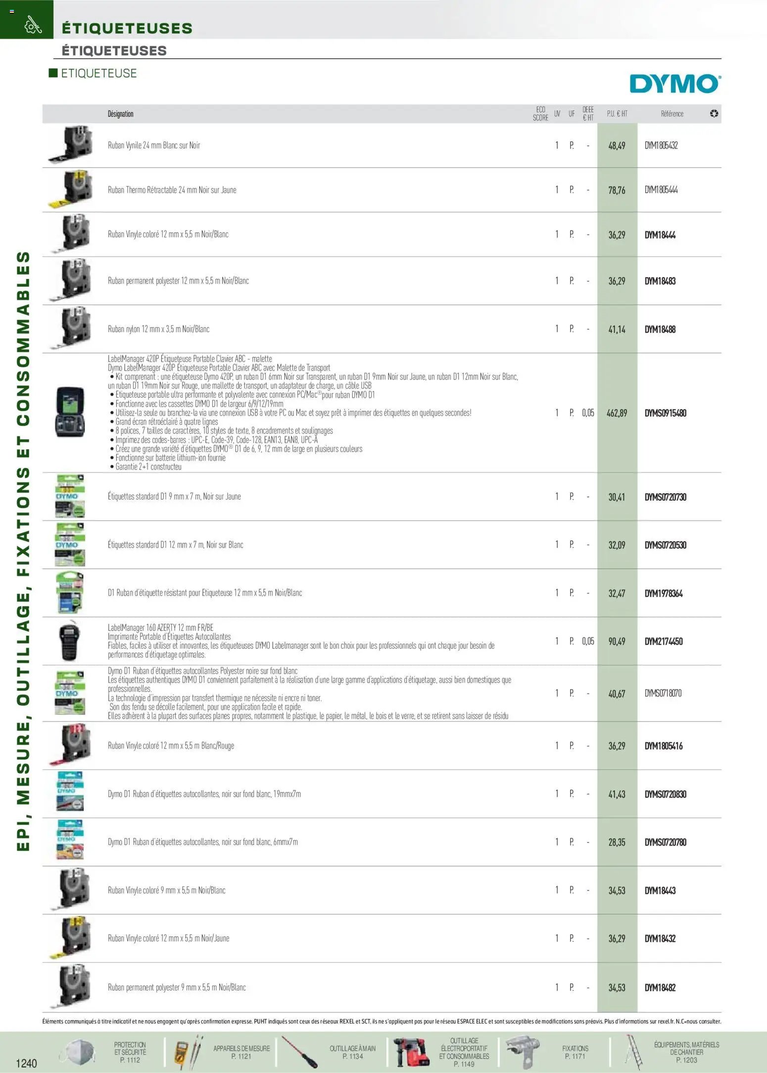Rexel catalogue à partir du 01/09/2025 EPI, mesure, outillage, fixations et consommables