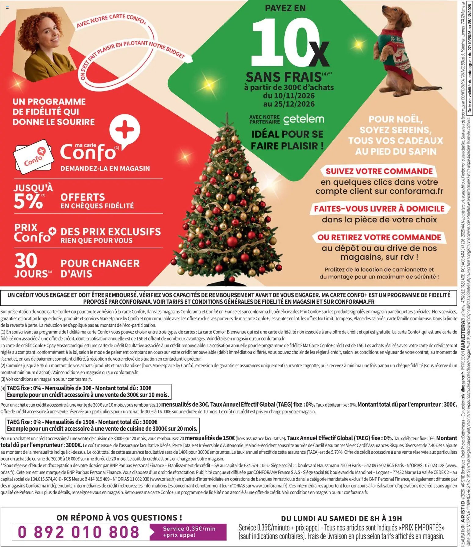 Conforama Noël 2026 catalogue 27/10 - 25/12