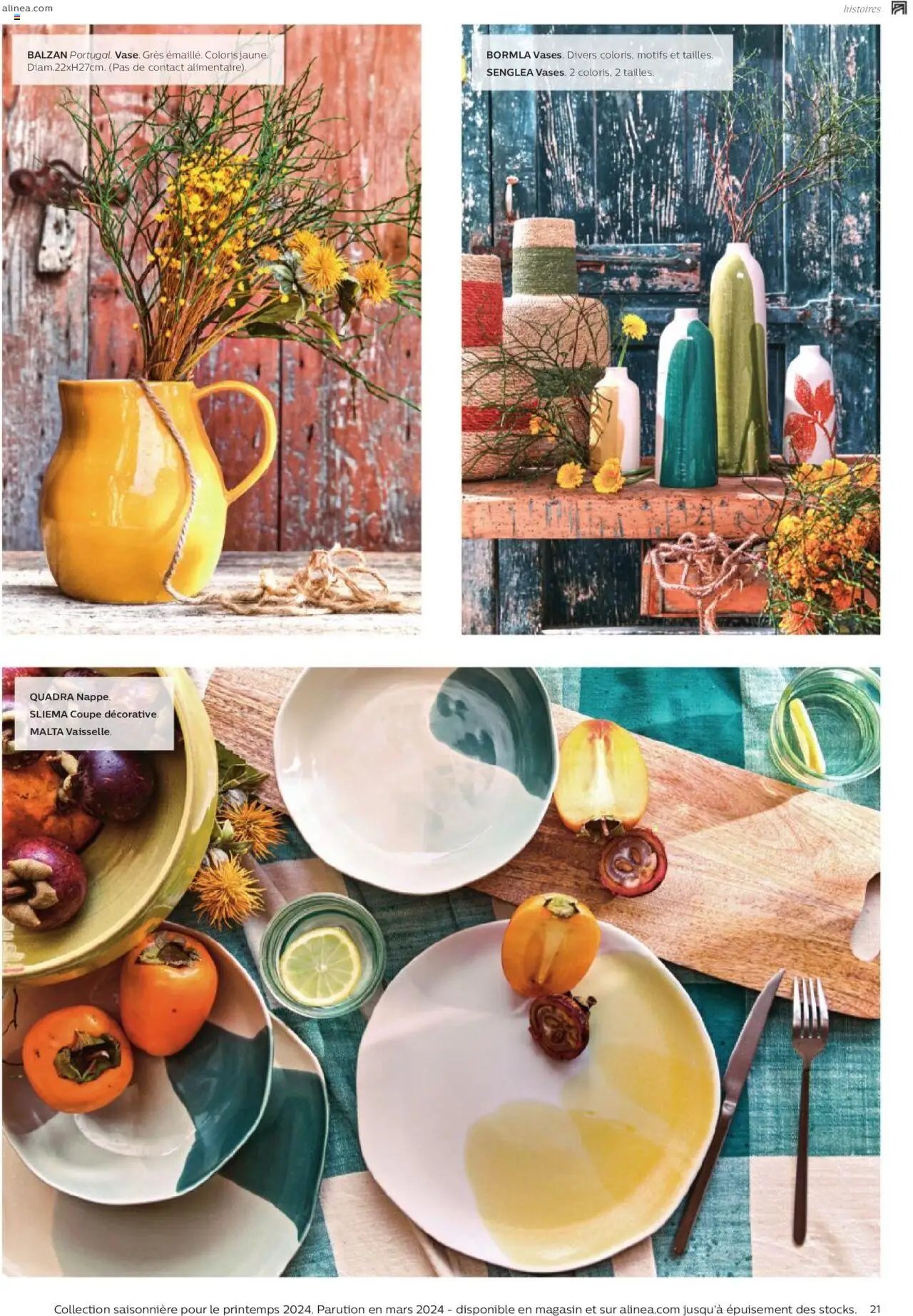 Alinéa catalogue à partir du 01/05/2024 Catalogue