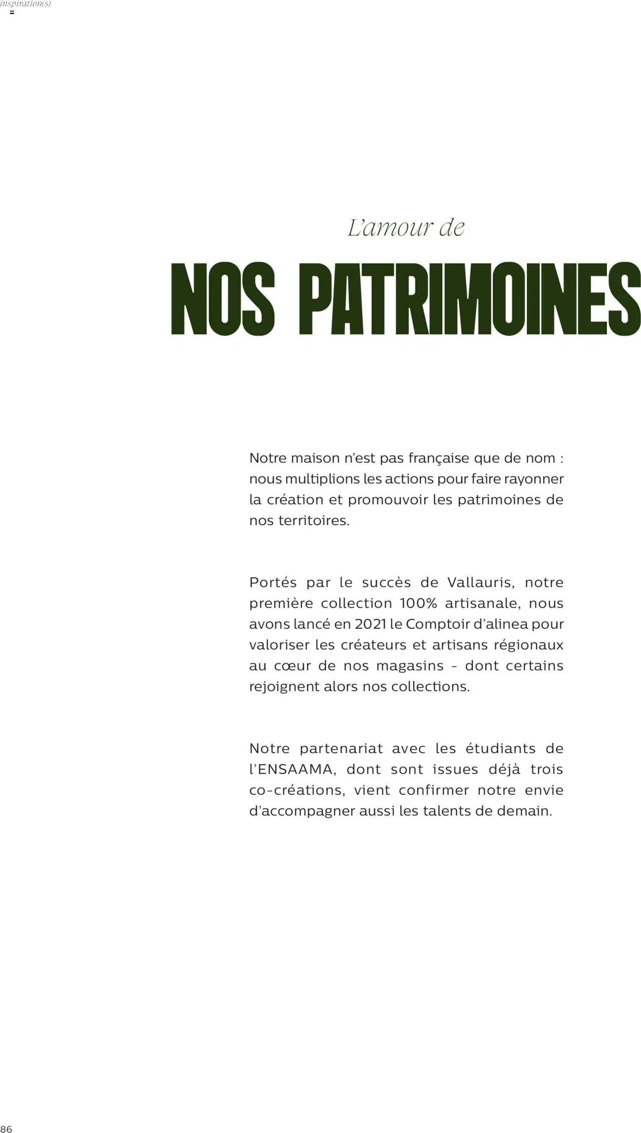 Alinéa catalogue à partir du 01/05/2024 Catalogue