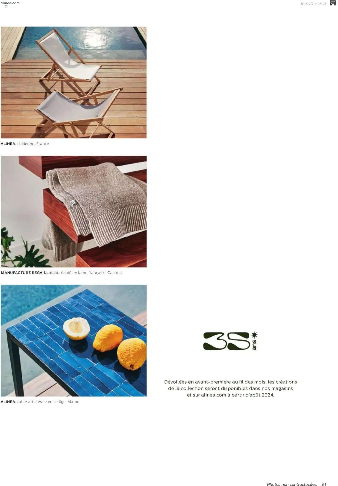 Alinéa catalogue à partir du 01/05/2024 Catalogue