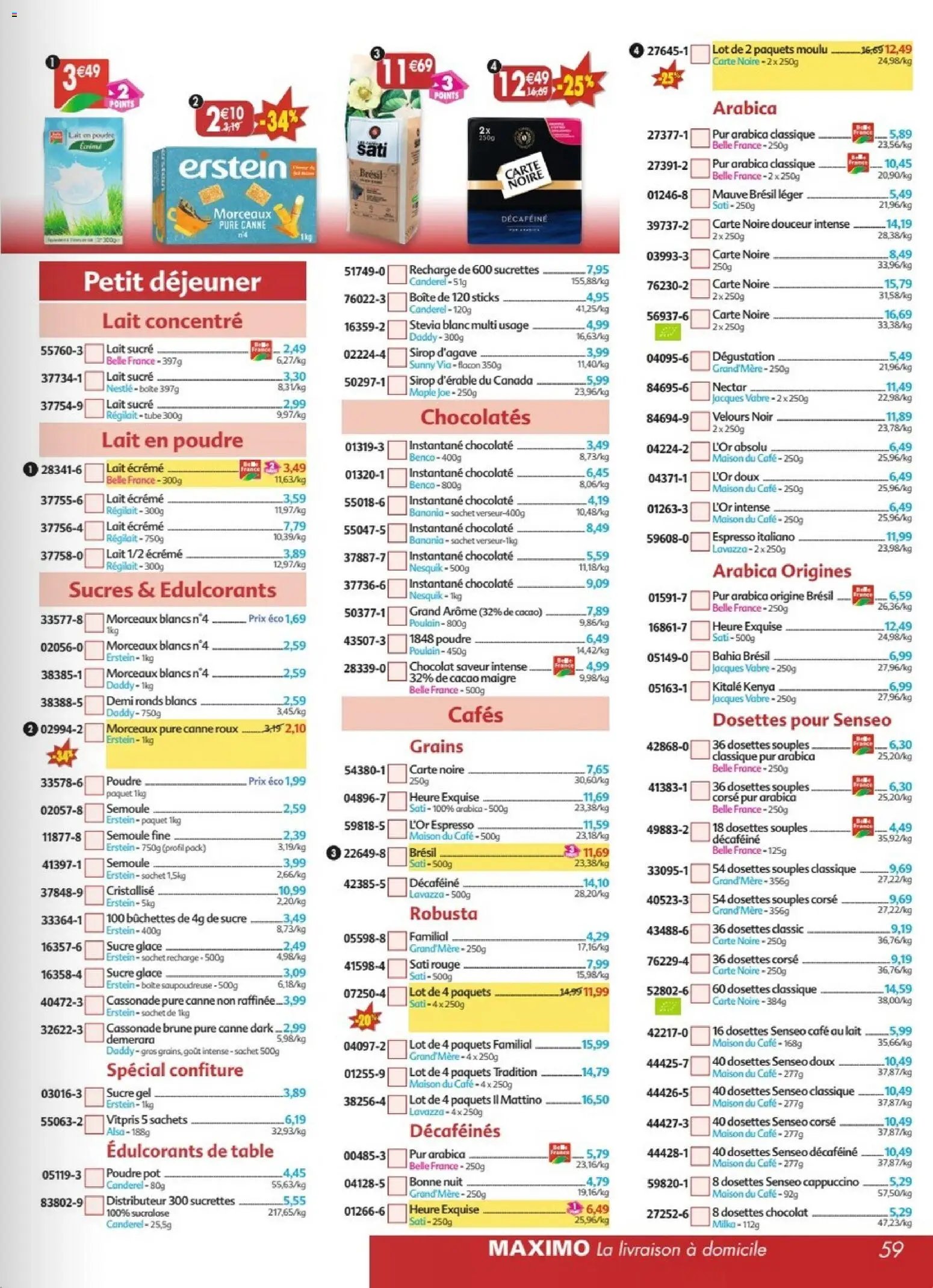 Maximo catalogue à partir du 27/03/2026 Maximo catalogue epicerie