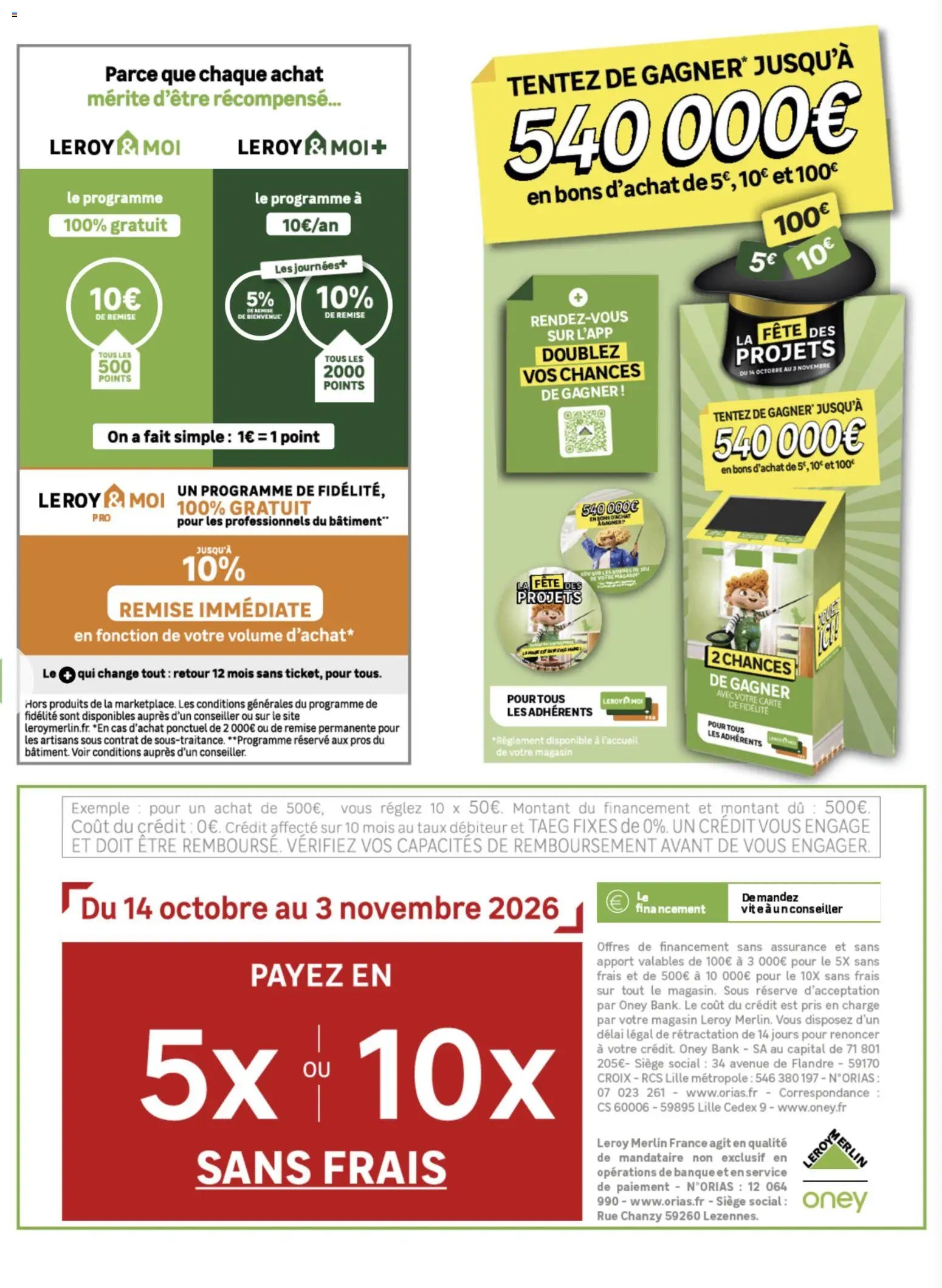 Leroy Merlin catalogue 14/10/2026 - nouveau prospectus