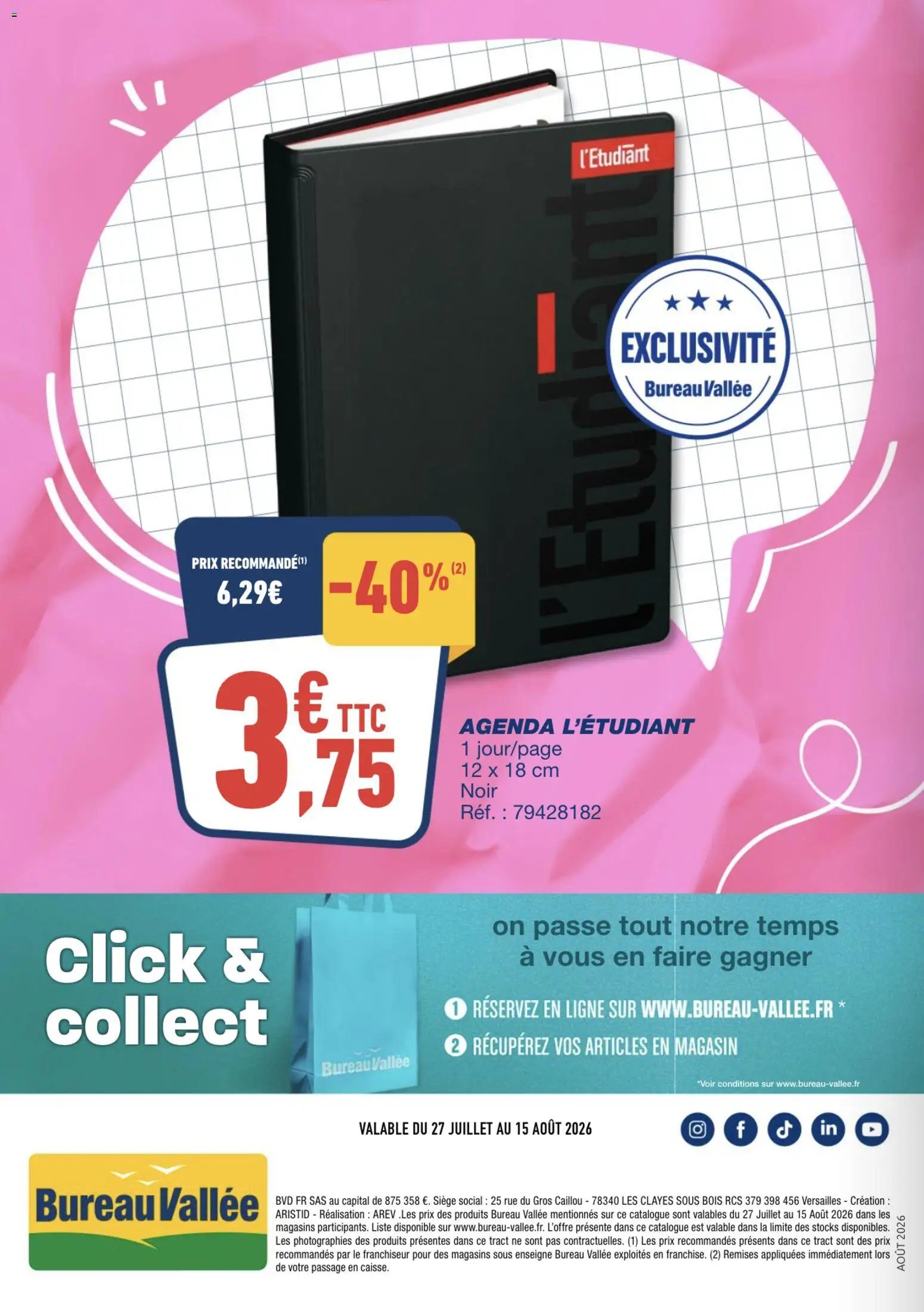 Bureau Vallée catalogue à partir du 27/07/2026 Bureau Vallée catalogue