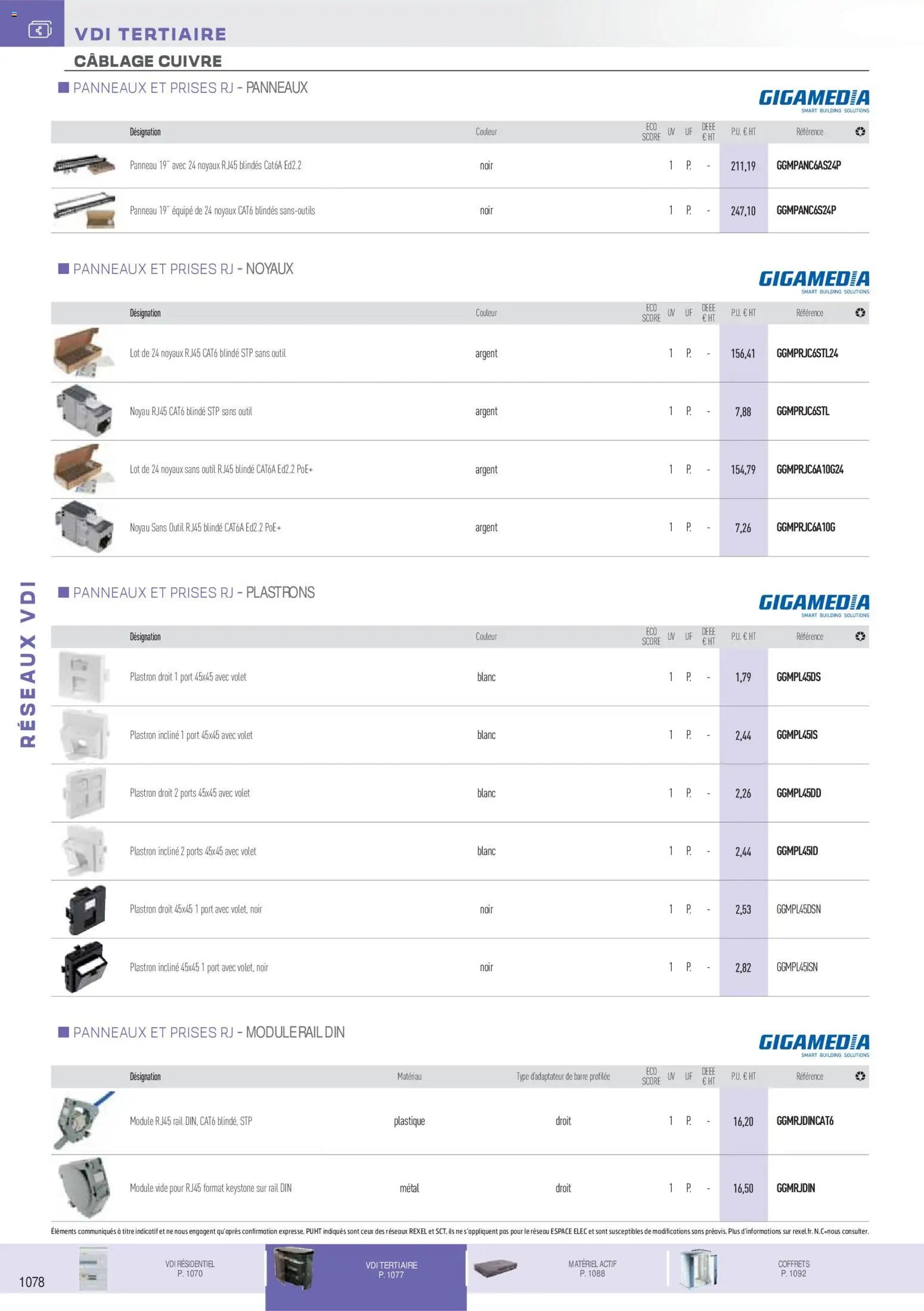 Rexel catalogue à partir du 01/11/2025 Réseaux Voix Données Images