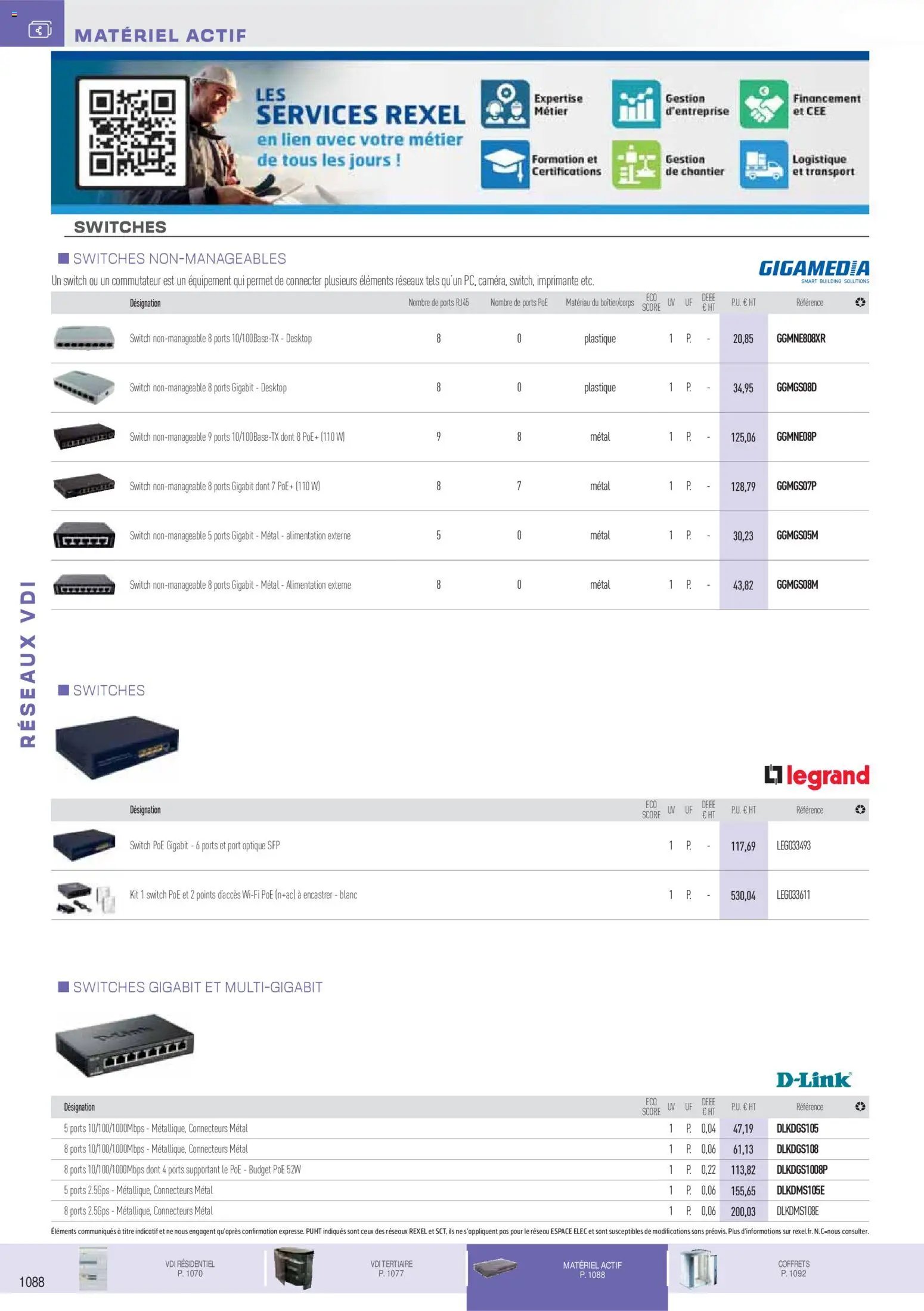 Rexel catalogue à partir du 01/11/2025 Réseaux Voix Données Images