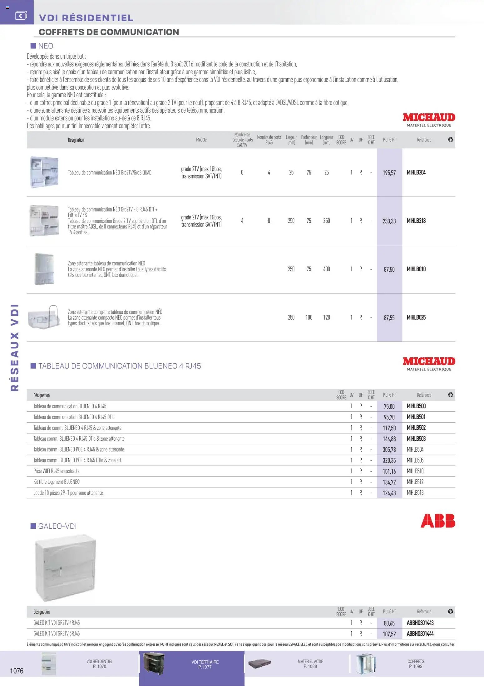 Rexel catalogue à partir du 01/11/2025 Réseaux Voix Données Images