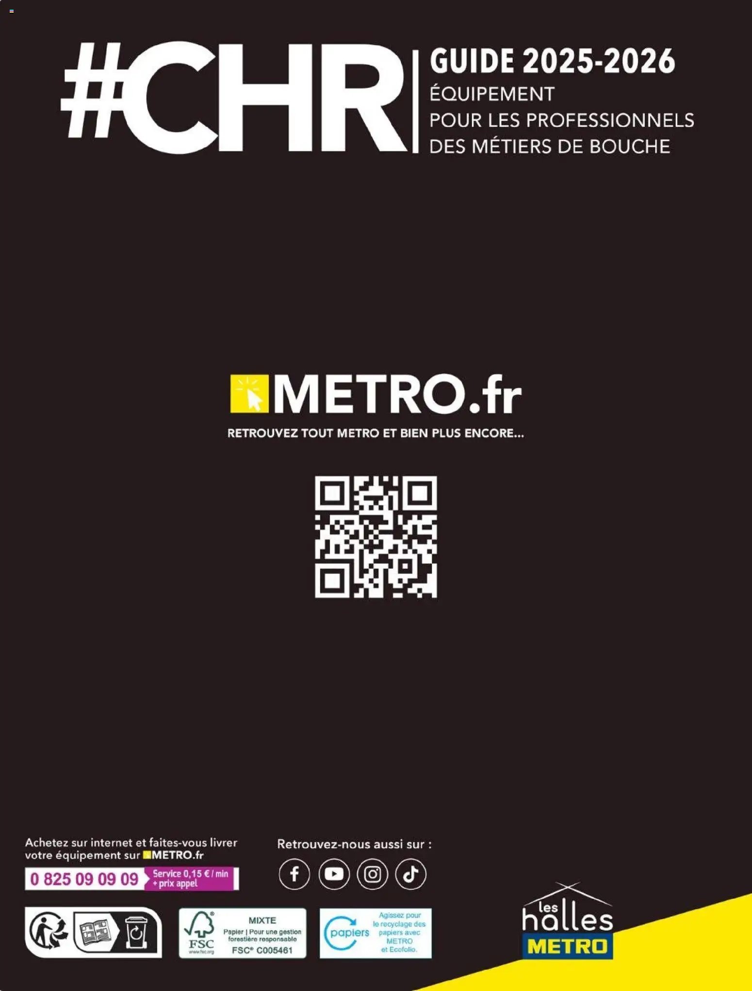 METRO catalogue à partir du 01/01/2025 CHR Équipement