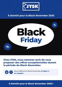 Catalogue Jysk BLACK FRIDAY 2026 du 27/10