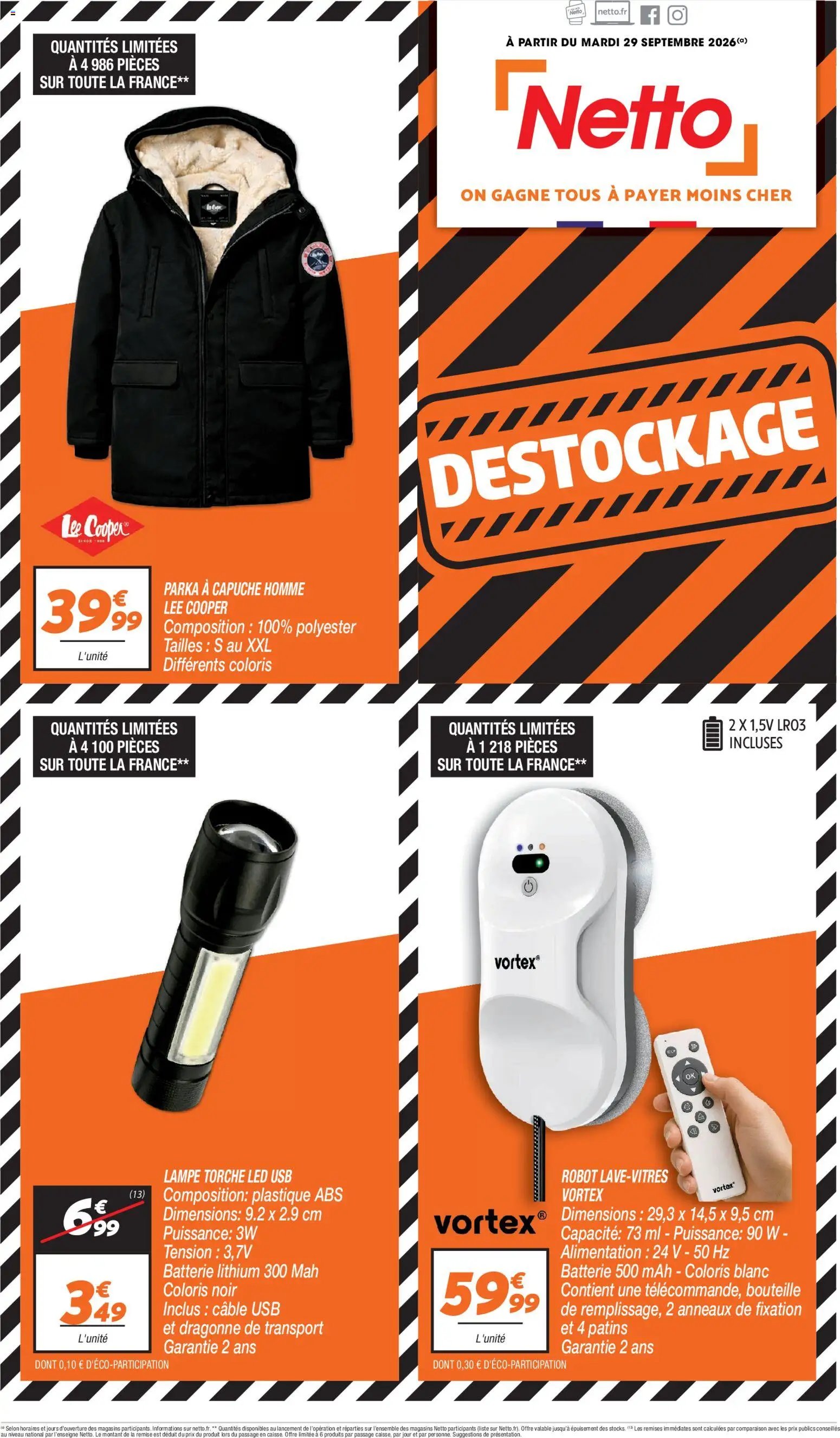 Netto catalogue à partir du 29/09/2026 Netto - destockage octobre