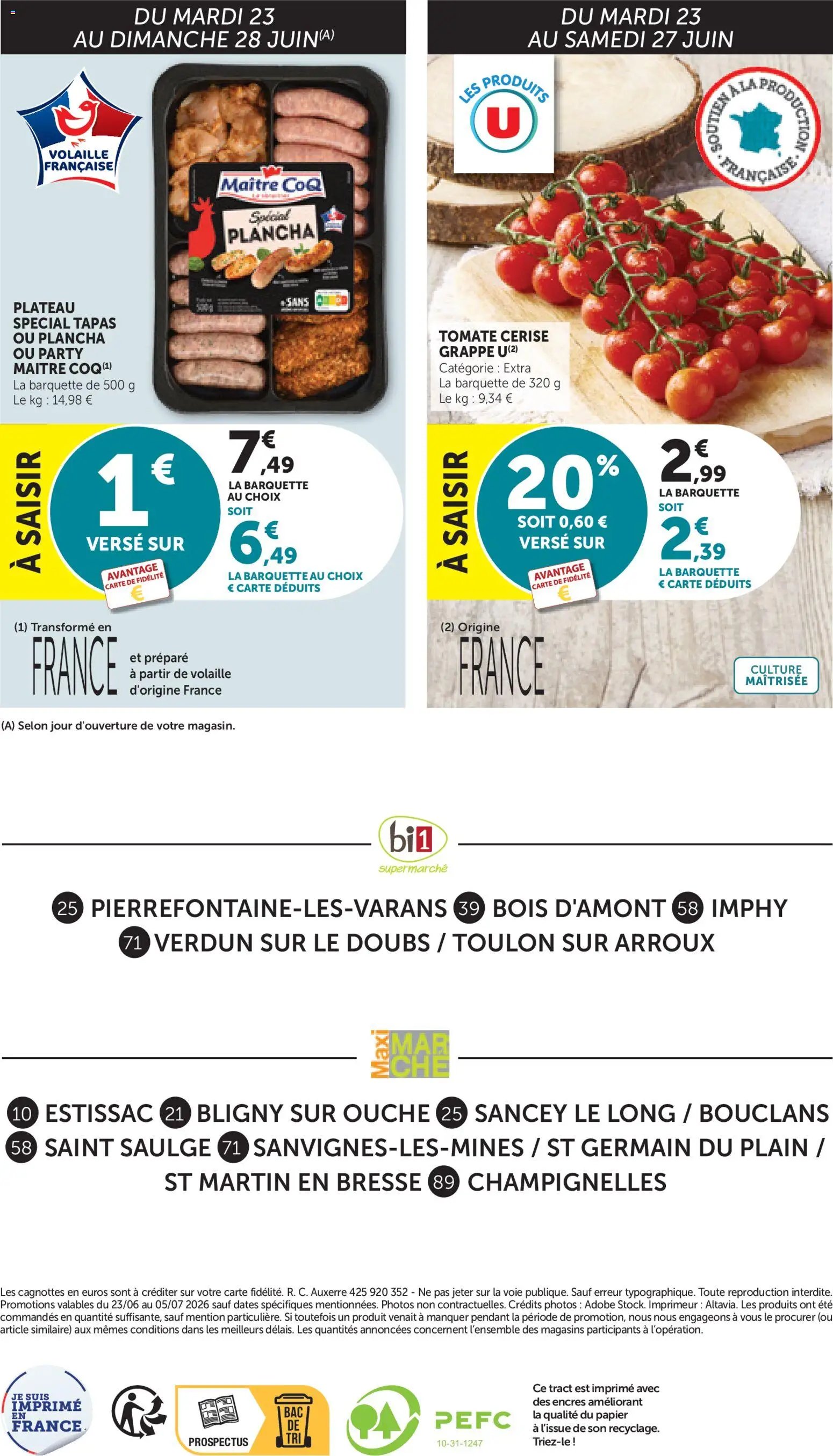 bi1 catalogue à partir du 23/06/2026 bi1 Catalogue Maxi Marché