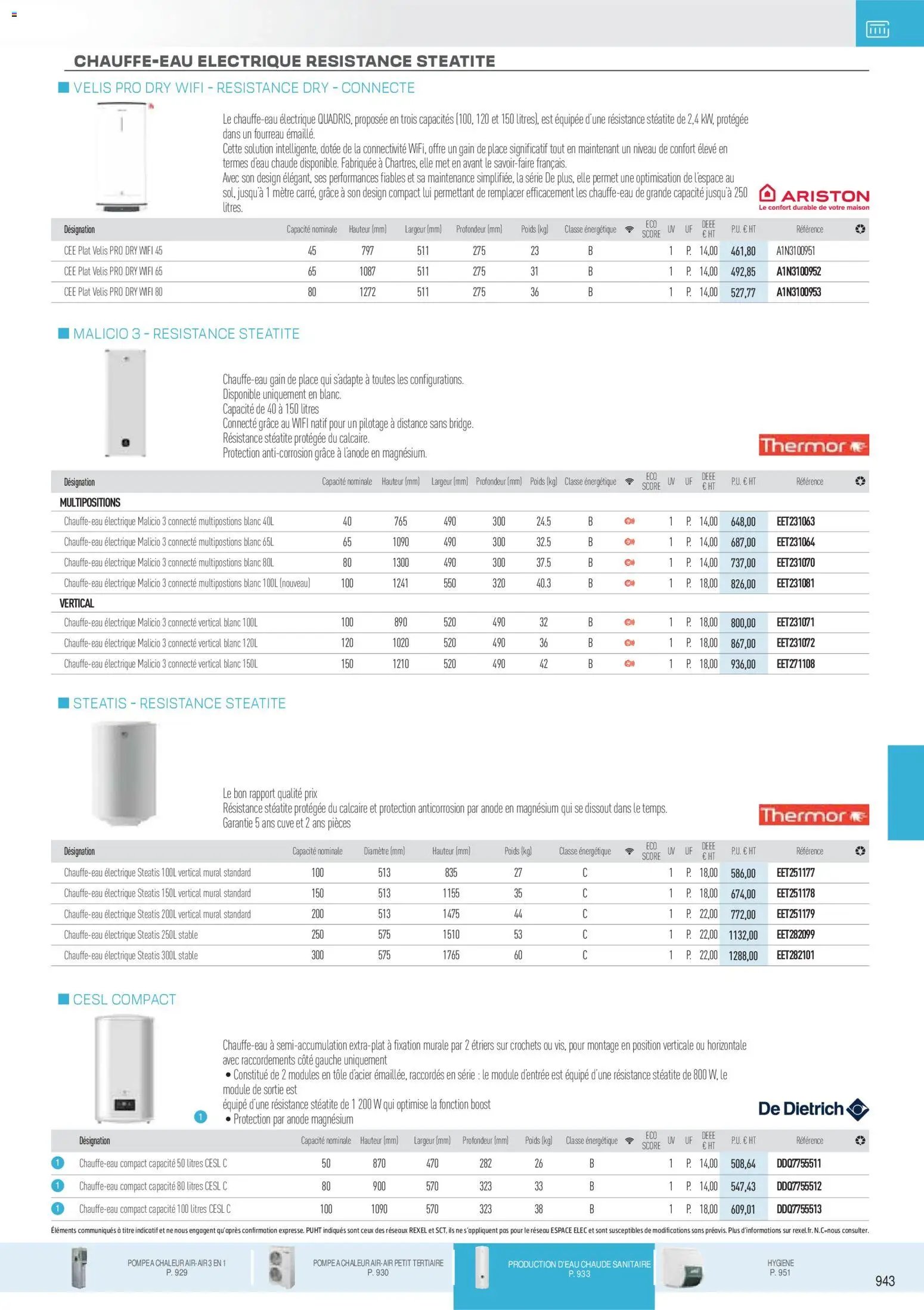 Rexel catalogue à partir du 18/11/2025 Brochure Chauffage Électrique, ECS, PAC AIR-AIR Et Qualite De L´Air Interieur
