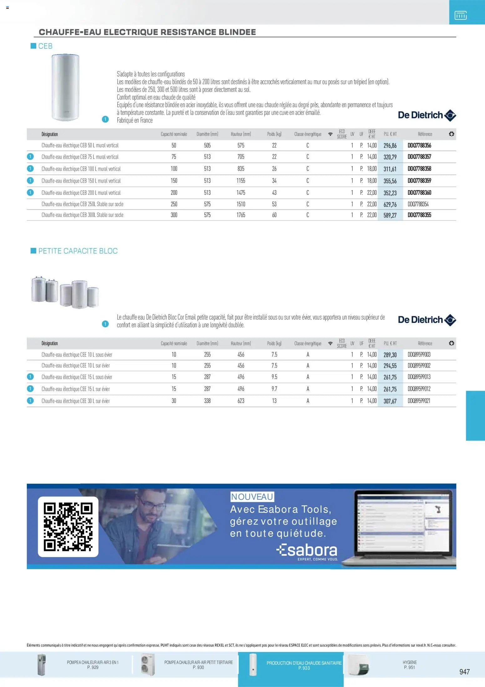 Rexel catalogue à partir du 18/11/2025 Brochure Chauffage Électrique, ECS, PAC AIR-AIR Et Qualite De L´Air Interieur