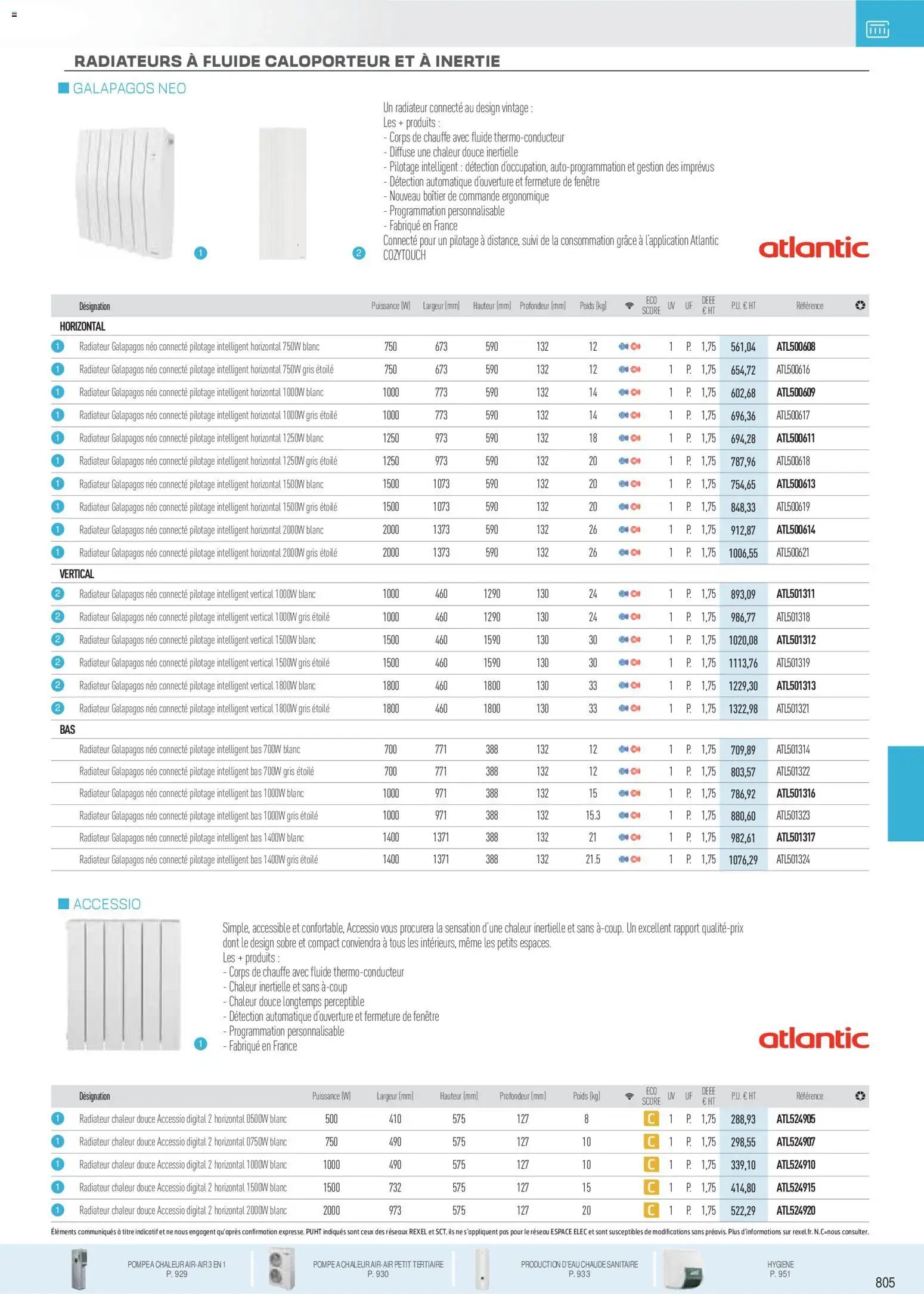 Rexel catalogue à partir du 18/11/2025 Brochure Chauffage Électrique, ECS, PAC AIR-AIR Et Qualite De L´Air Interieur
