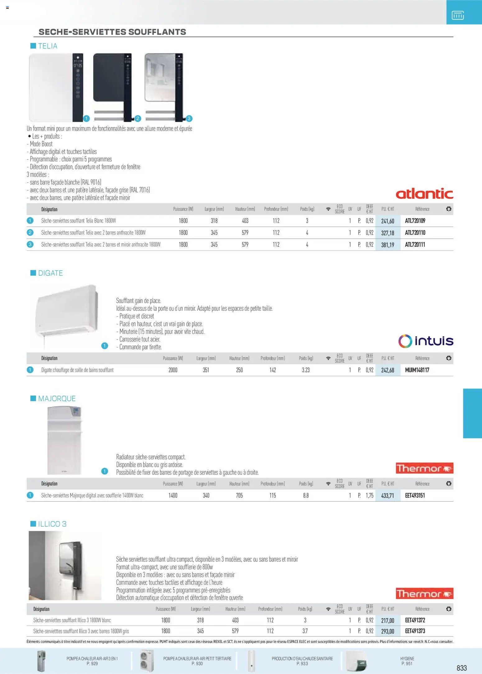 Rexel catalogue à partir du 18/11/2025 Brochure Chauffage Électrique, ECS, PAC AIR-AIR Et Qualite De L´Air Interieur