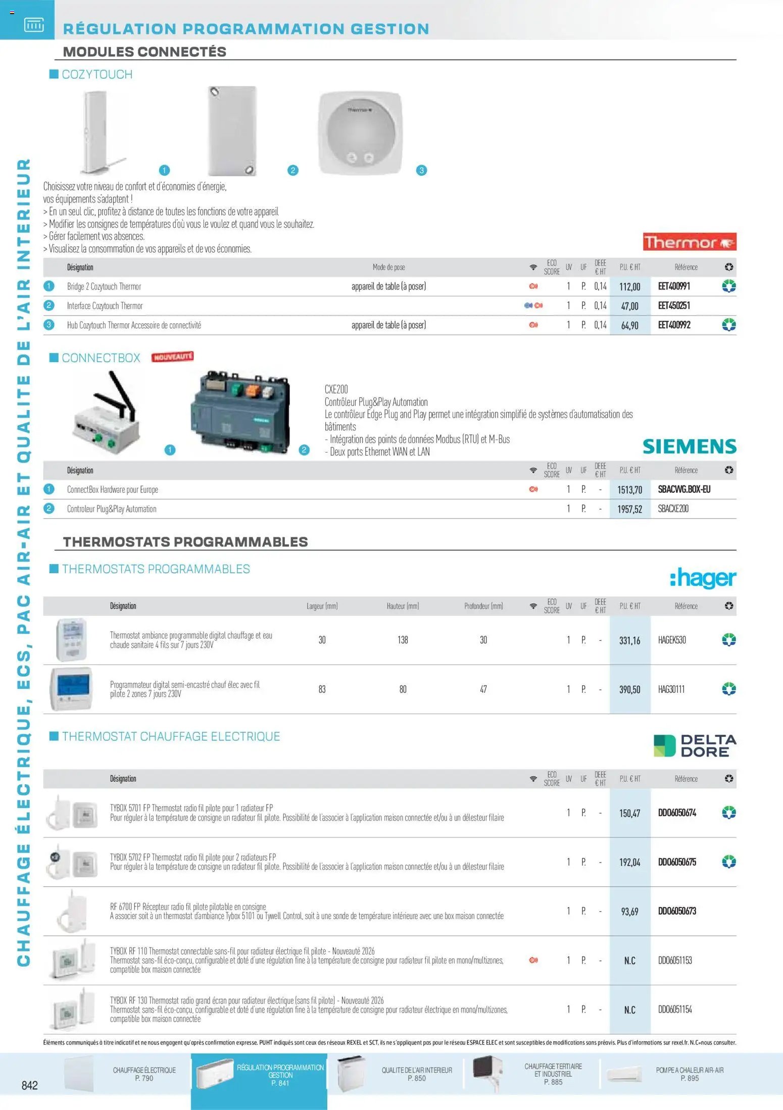 Rexel catalogue à partir du 18/11/2025 Brochure Chauffage Électrique, ECS, PAC AIR-AIR Et Qualite De L´Air Interieur