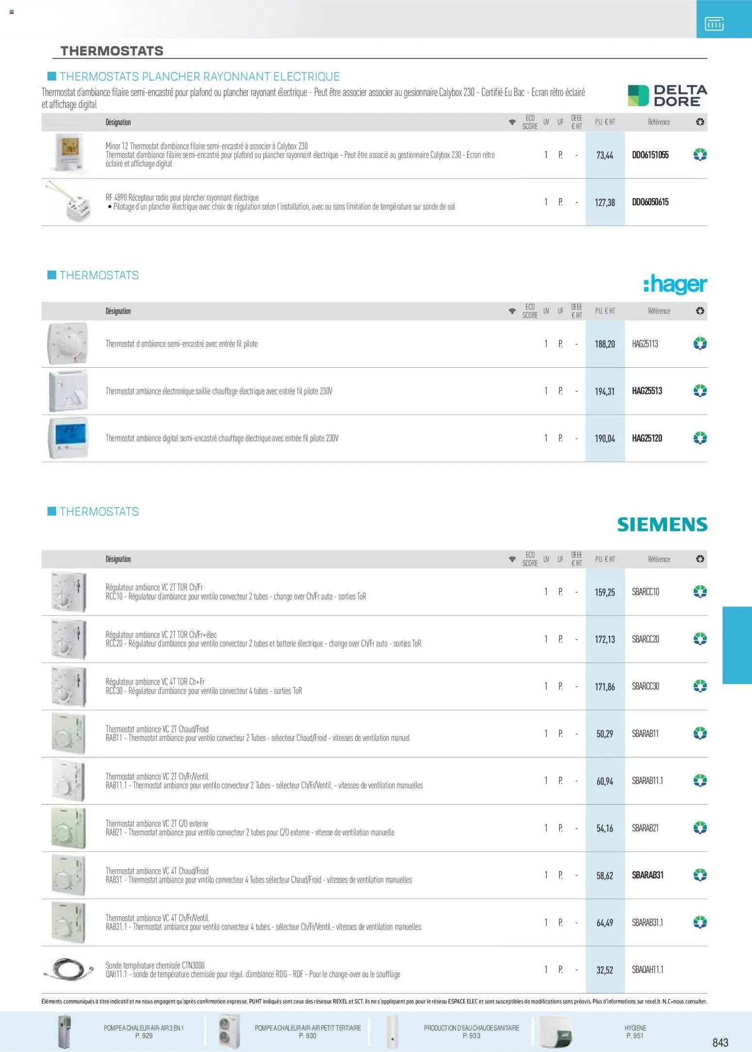 Rexel catalogue à partir du 18/11/2025 Brochure Chauffage Électrique, ECS, PAC AIR-AIR Et Qualite De L´Air Interieur