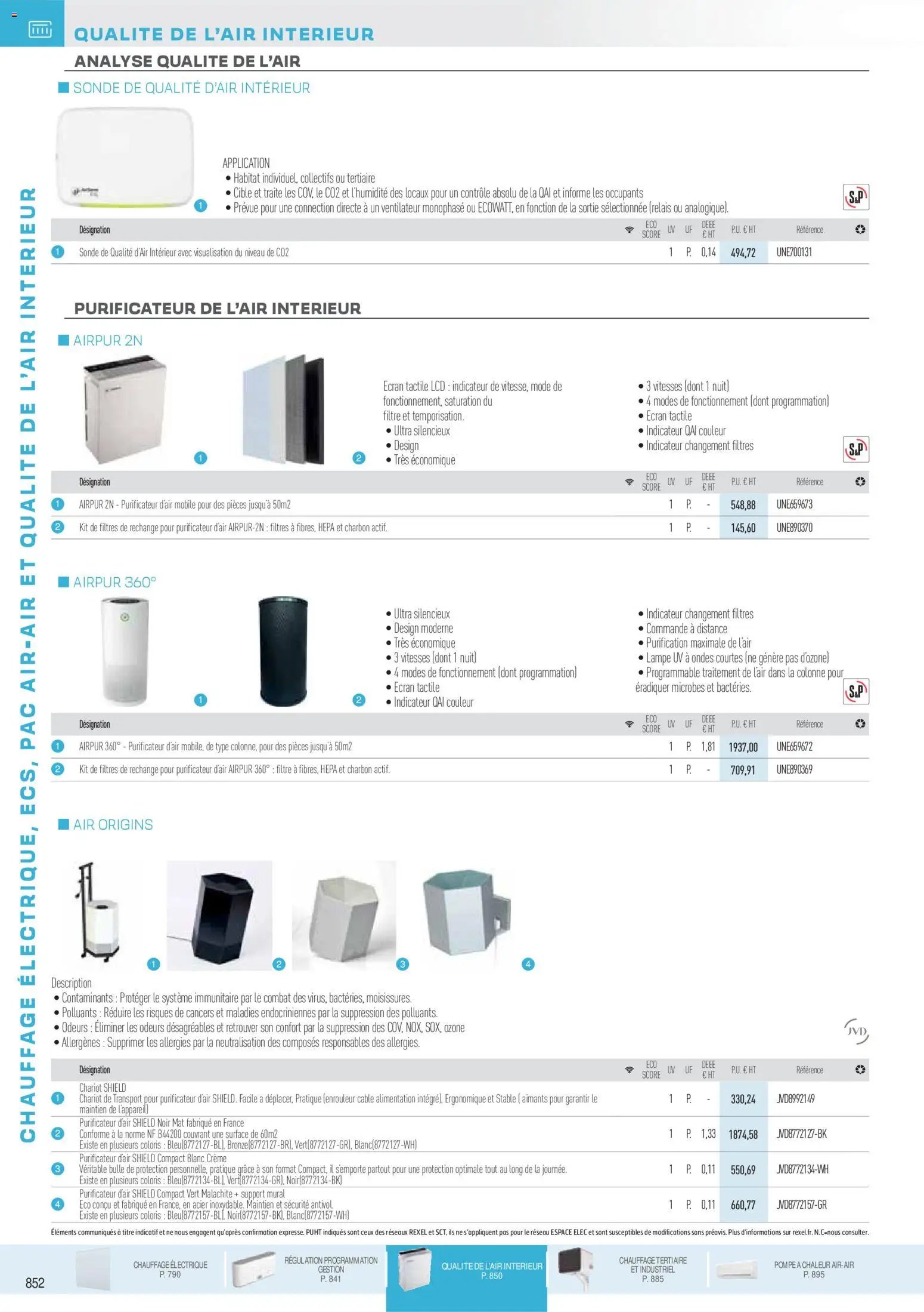 Rexel catalogue à partir du 18/11/2025 Brochure Chauffage Électrique, ECS, PAC AIR-AIR Et Qualite De L´Air Interieur