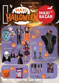 Maxi Bazar catalogue à partir du 02/10/2026 Maxi Bazar - Catalogue Halloween