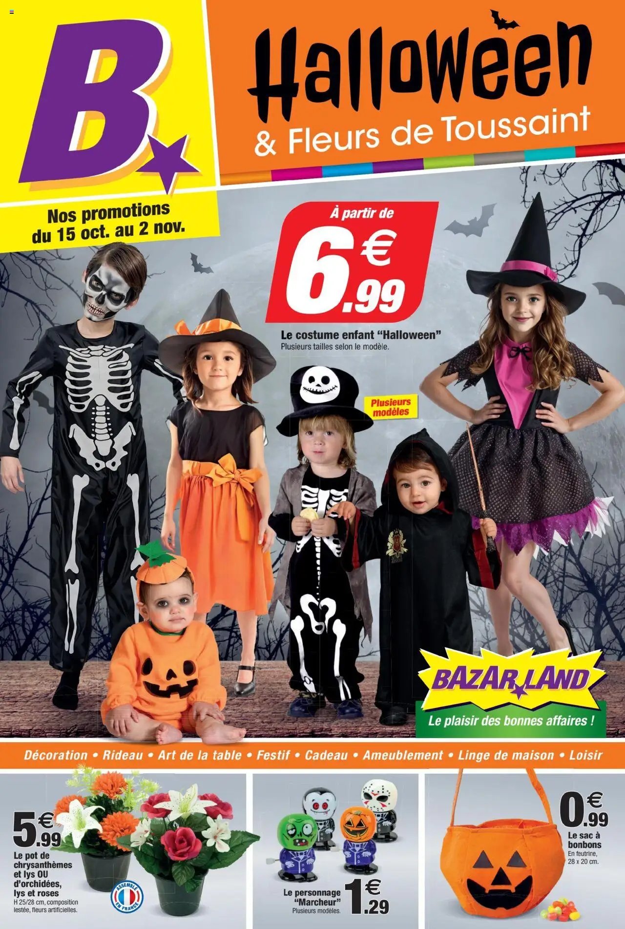 Bazarland catalogue à partir du 15/11/2025 Catalogue Halloween/Toussaint