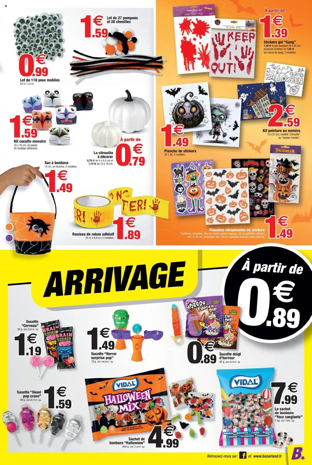 Bazarland catalogue à partir du 15/11/2025 Catalogue Halloween/Toussaint